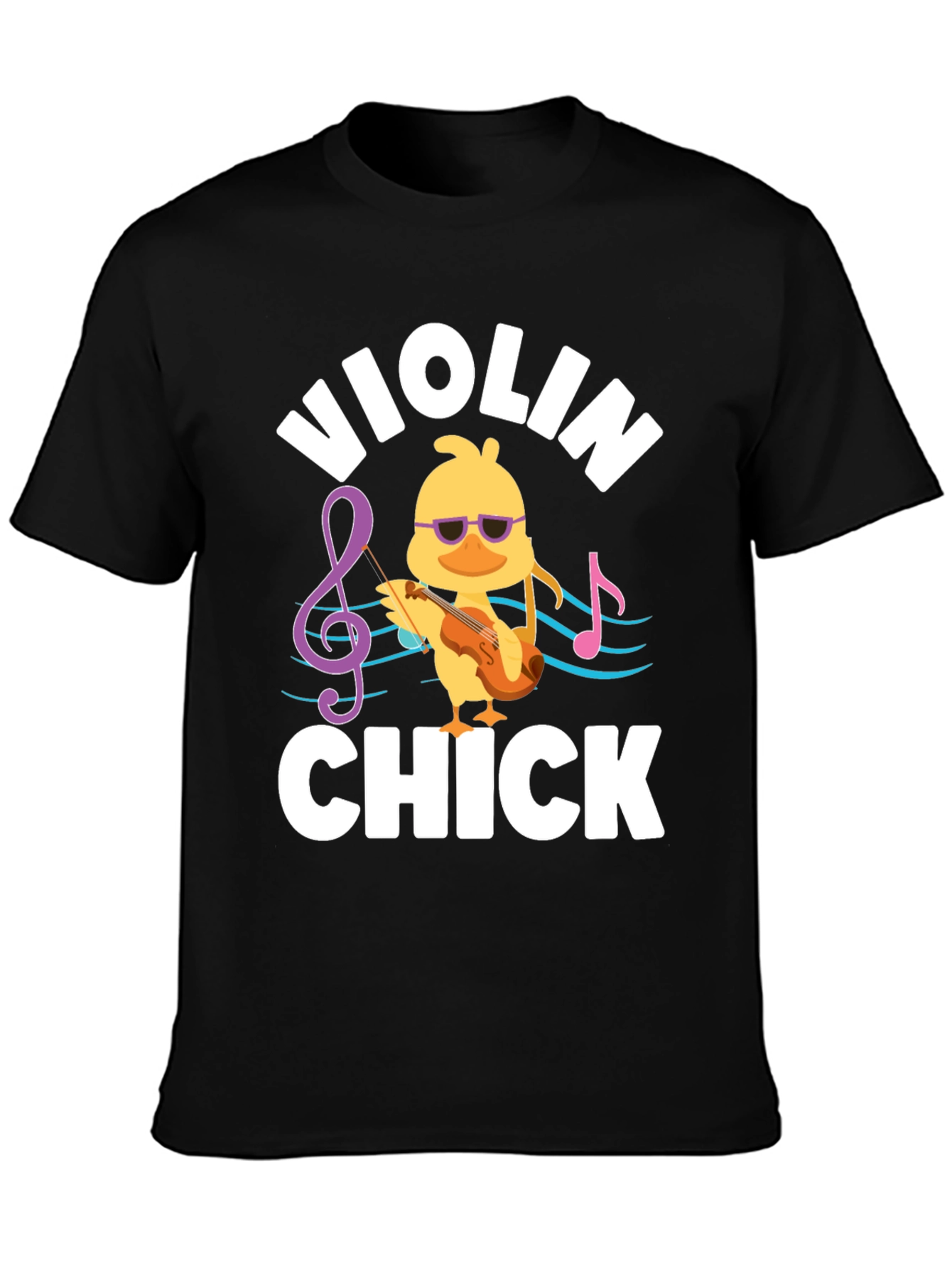 Black Violin Chick Graphic T-Shirt view 3