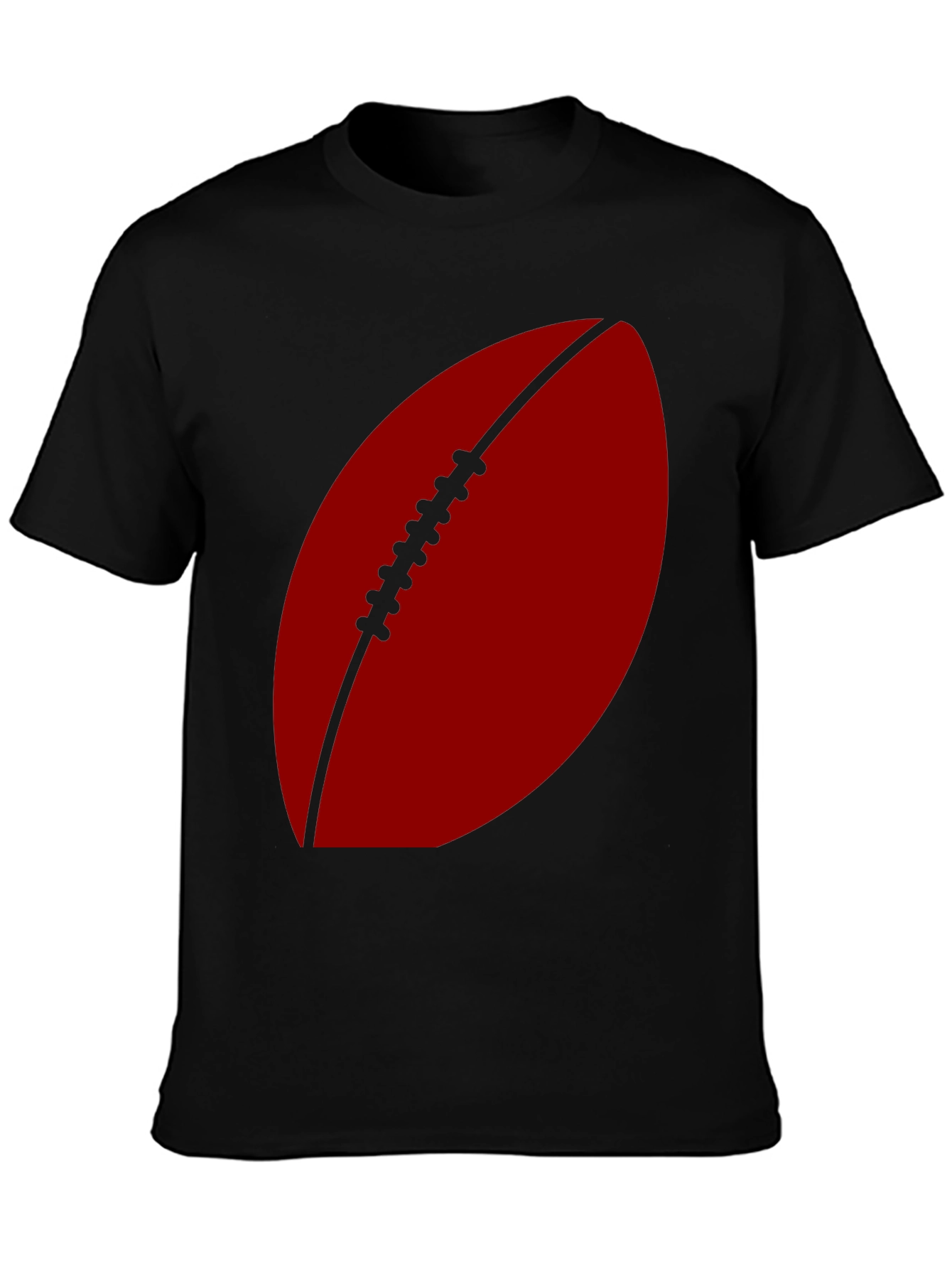 Black Football Graphic Tee - Casual Sportswear view 3
