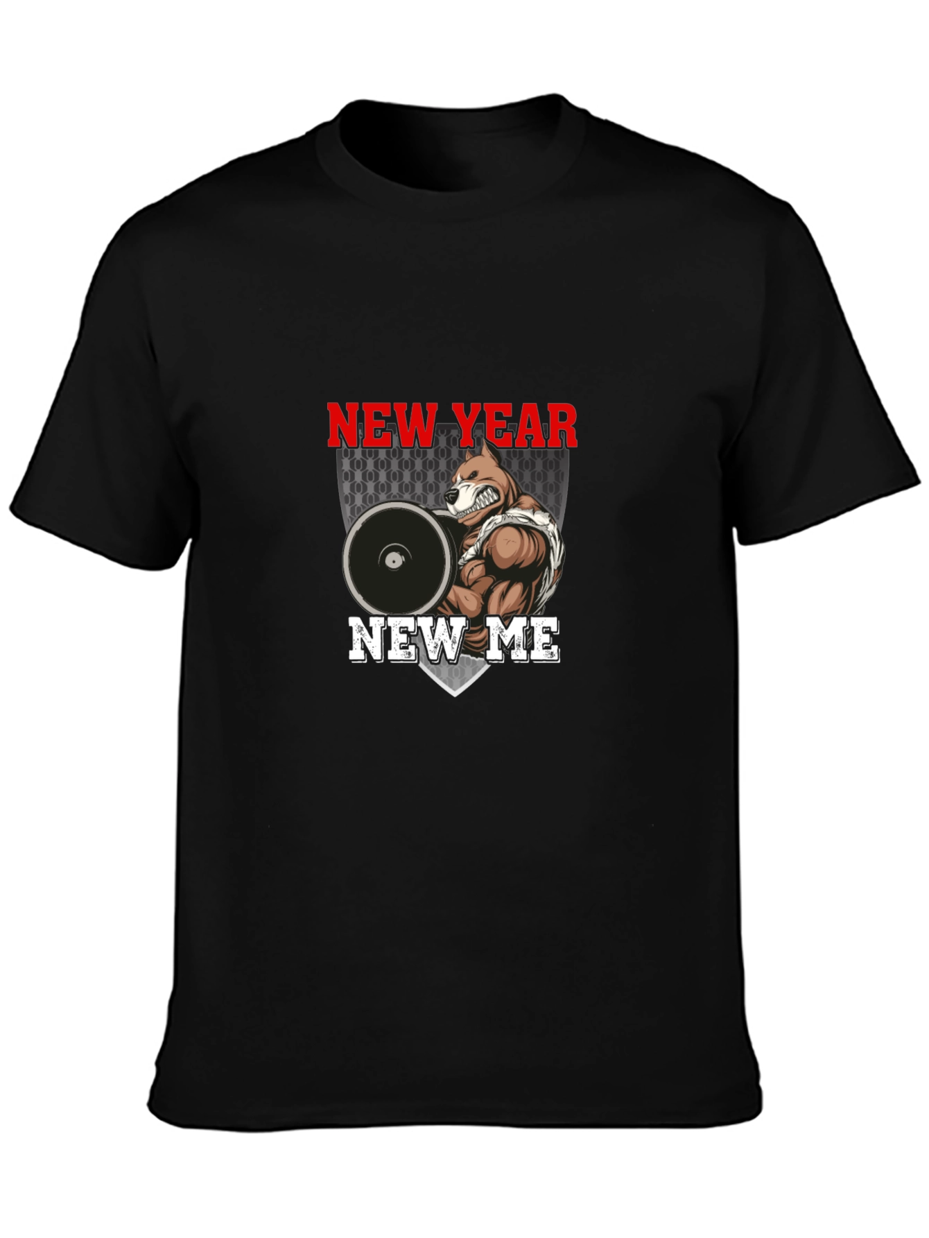 Black New Year New Me Graphic Tee - Black Cotton view 3