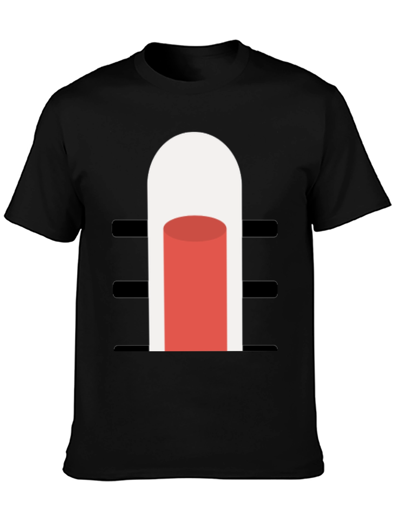 Black Modern Graphic Tee - Minimalist Design view 3