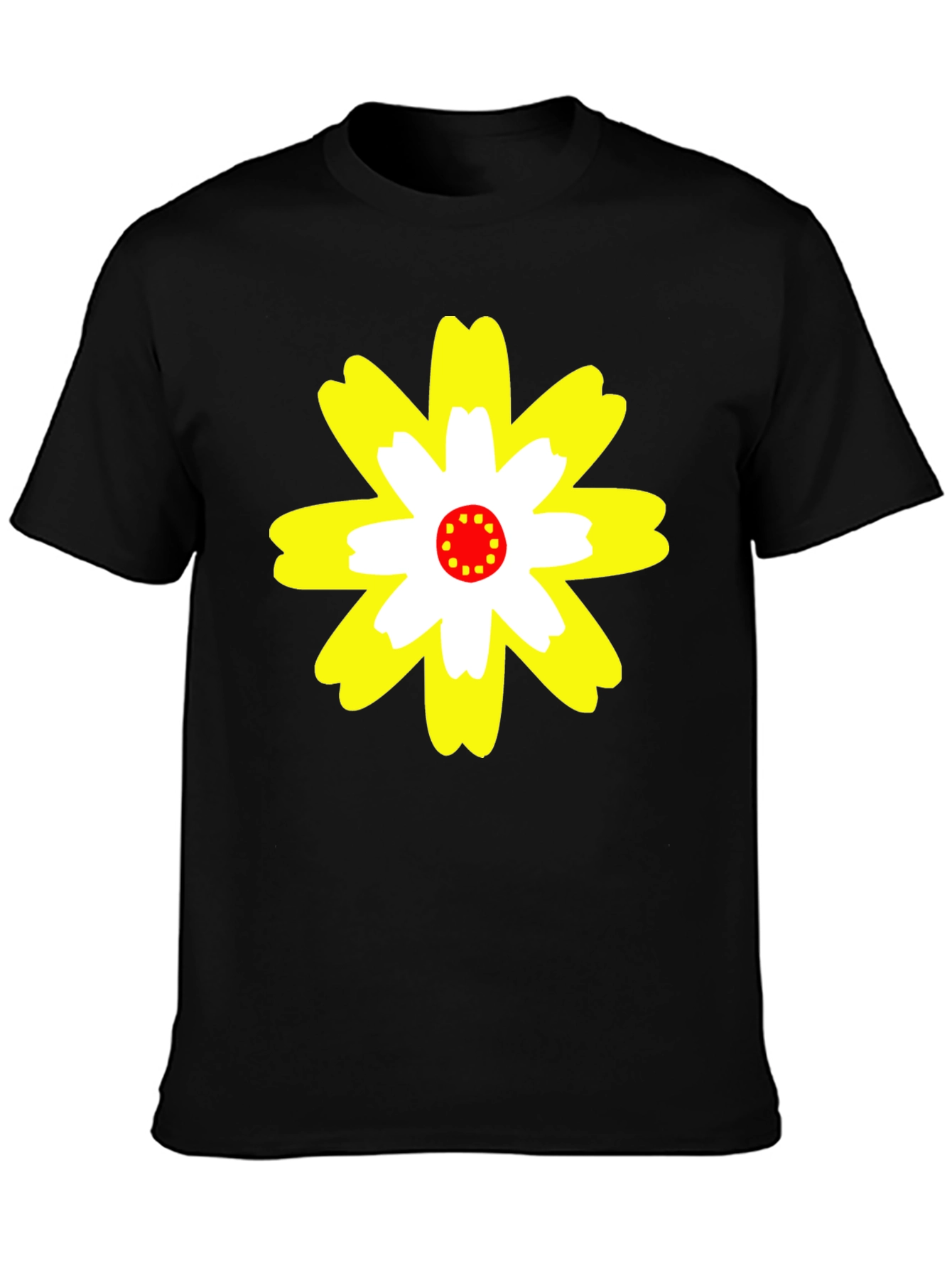 Black Flower Power Graphic Tee - Black view 3