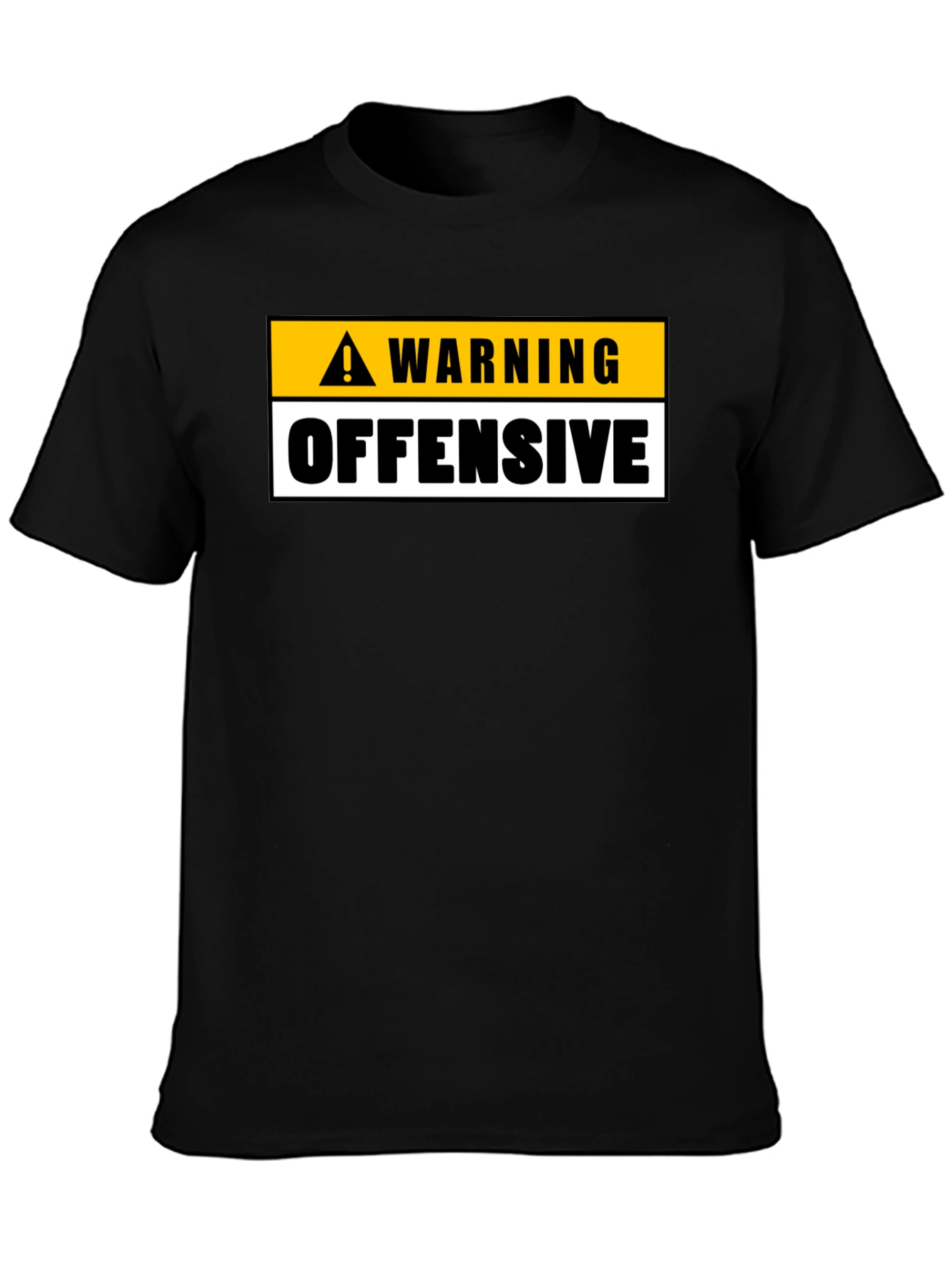 Black Warning Offensive Graphic Tee view 3