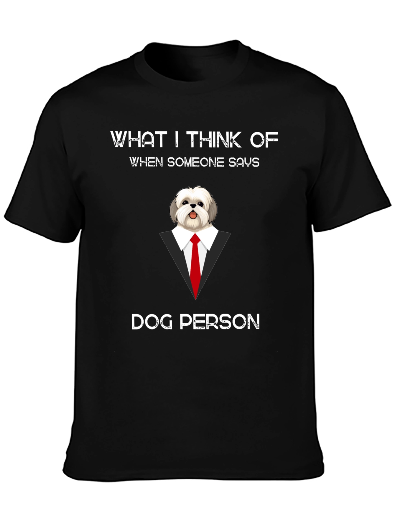 Black Dog Person T-Shirt - Funny Novelty Tee view 3