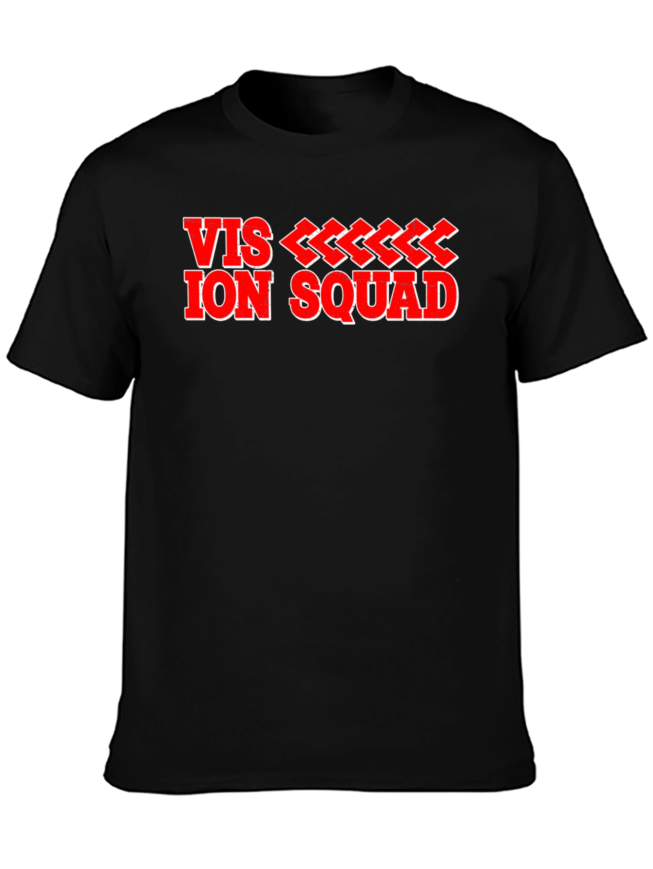 Black Vision Squad Graphic Tee - Cool Black Shirt view 3