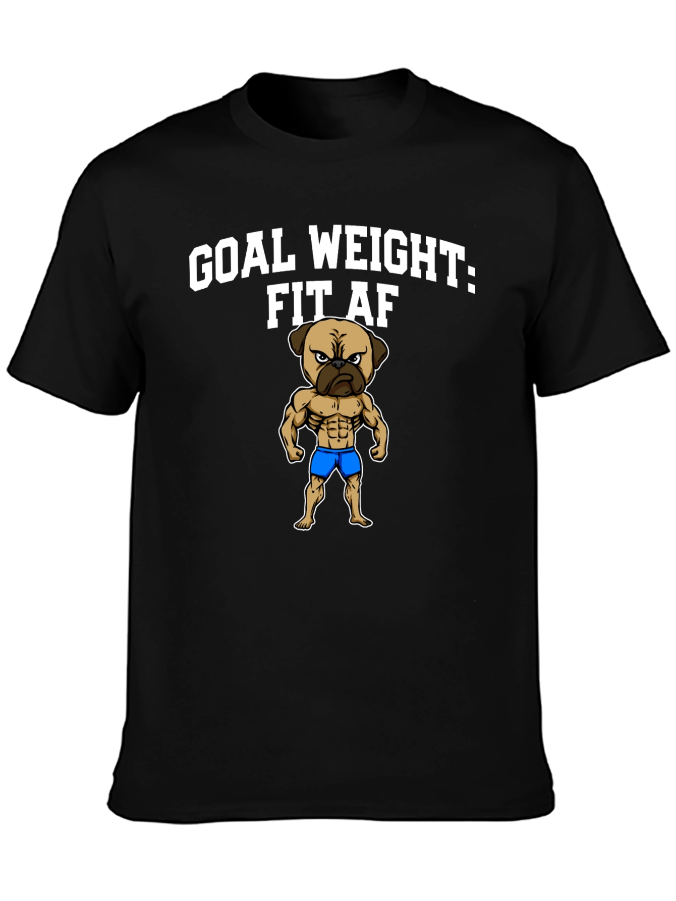 Black Goal Weight Fit AF T-Shirt view 3