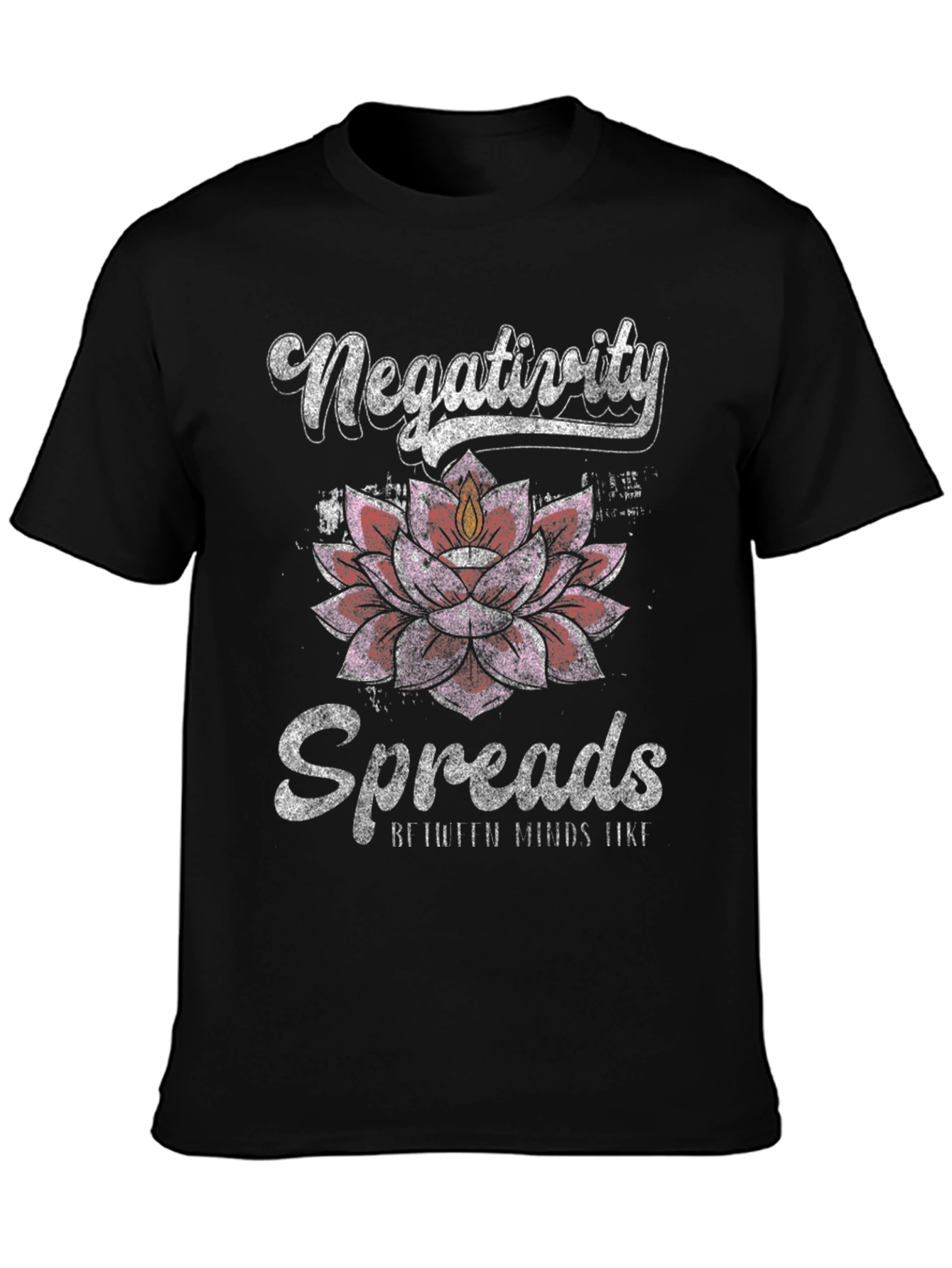 Black Negativity Spreads Lotus T-Shirt view 3