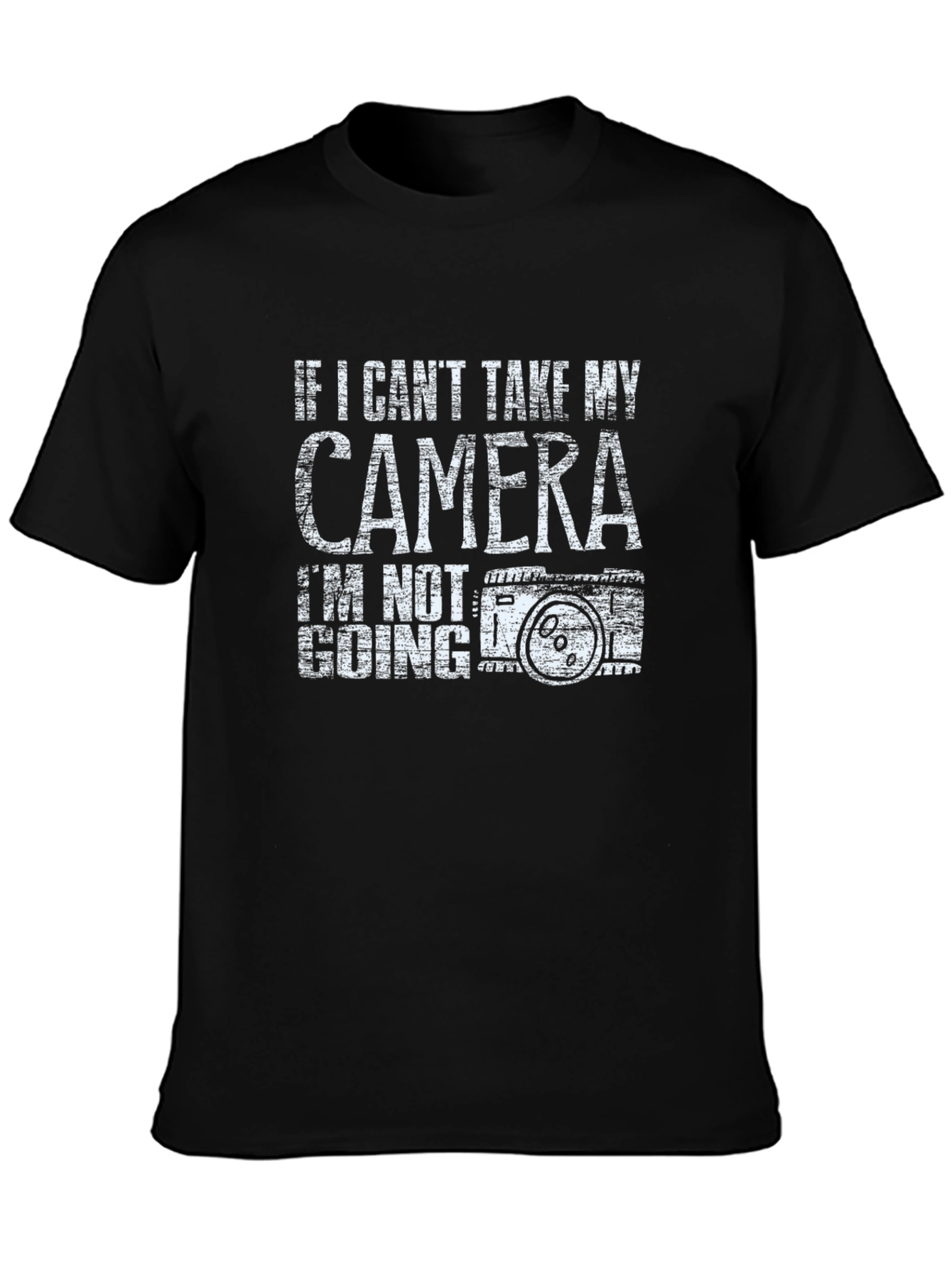 Black Camera Lover's T-Shirt - If I Can't Take My Camera... view 3