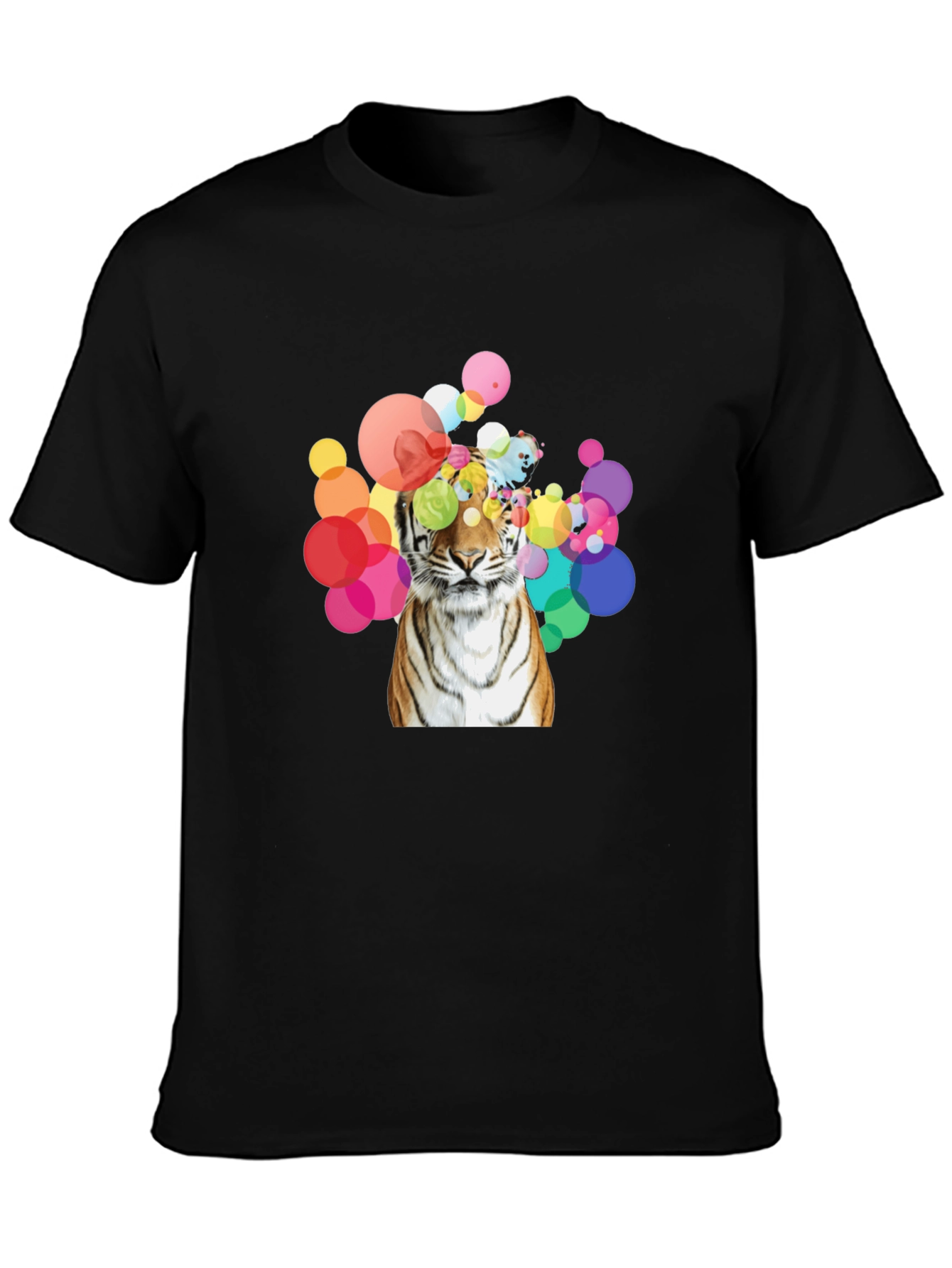 Tiger Bubbles Graphic Tee - Black Cotton T-Shirt - 3