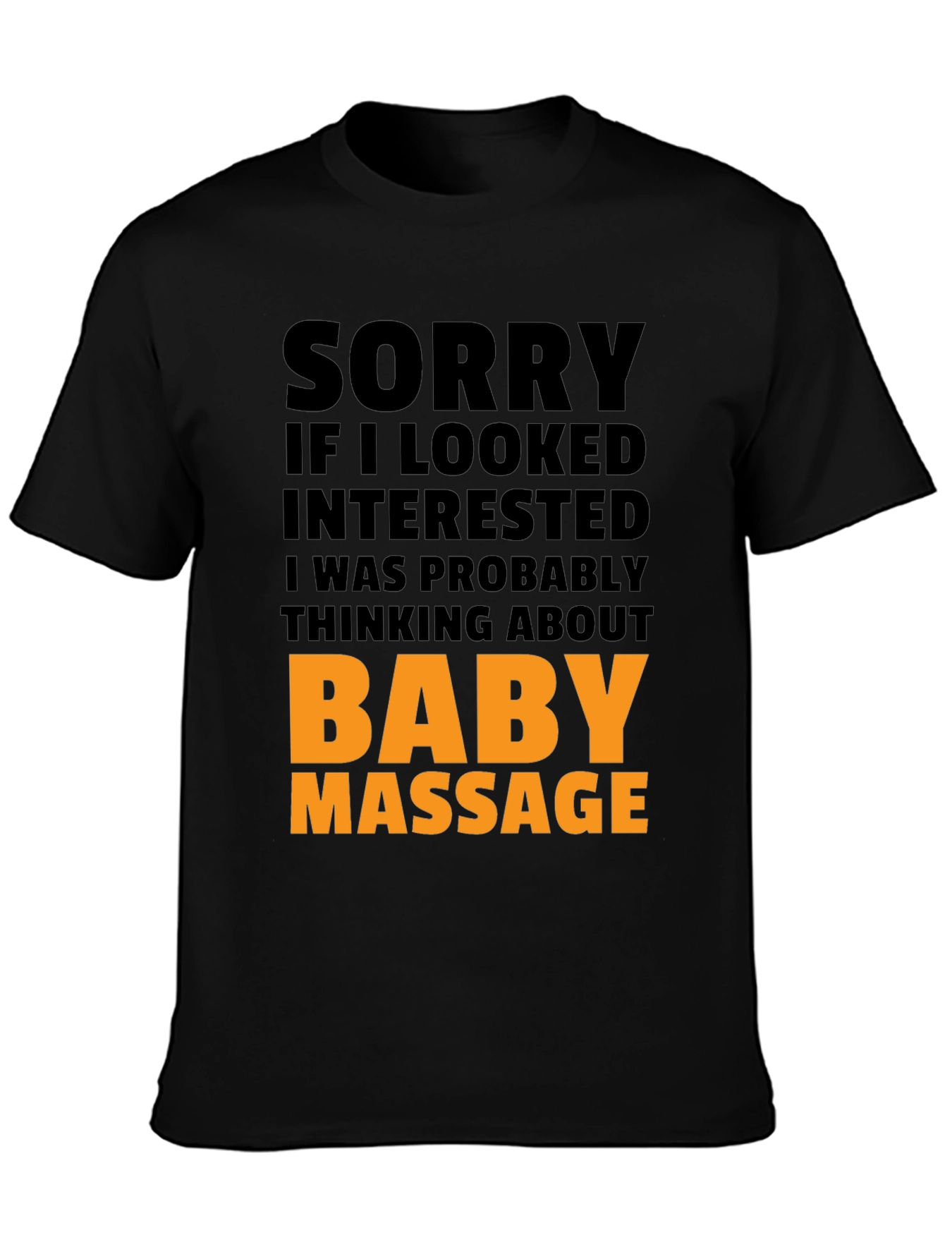 Black Baby Massage Funny Graphic T-Shirt view 3