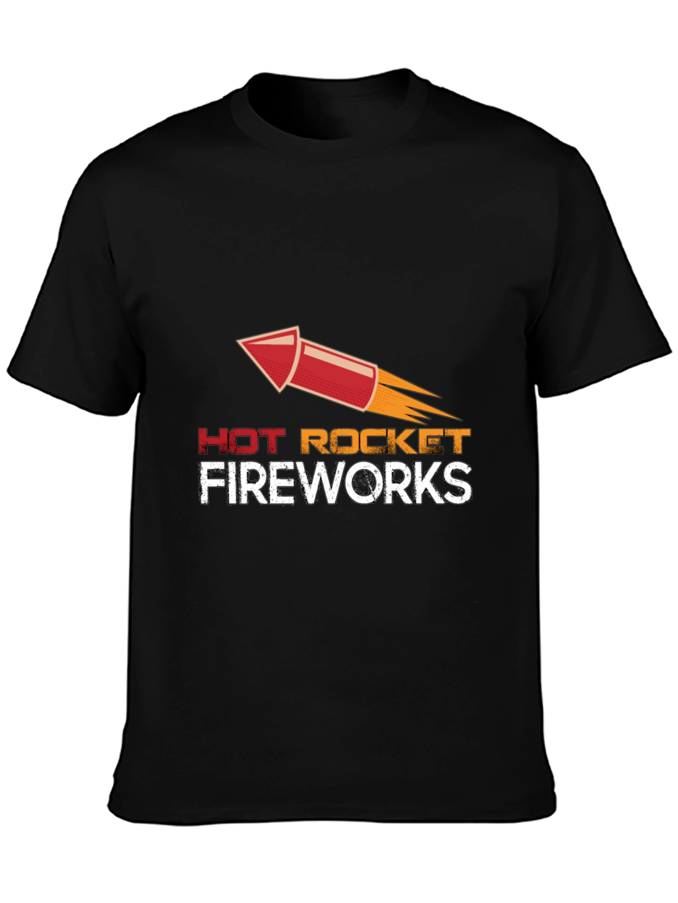 Black Hot Rocket Fireworks T-Shirt view 3