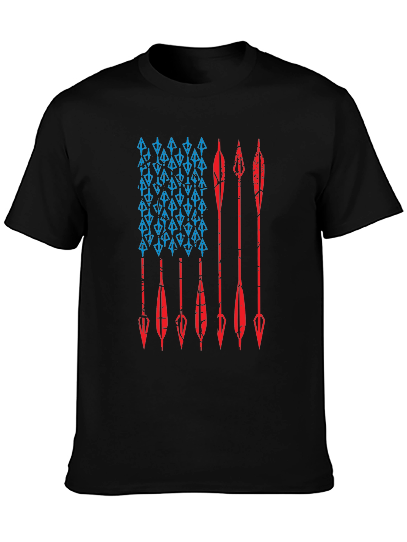 Black American Flag Arrow Graphic Tee - Hunting Pride view 3