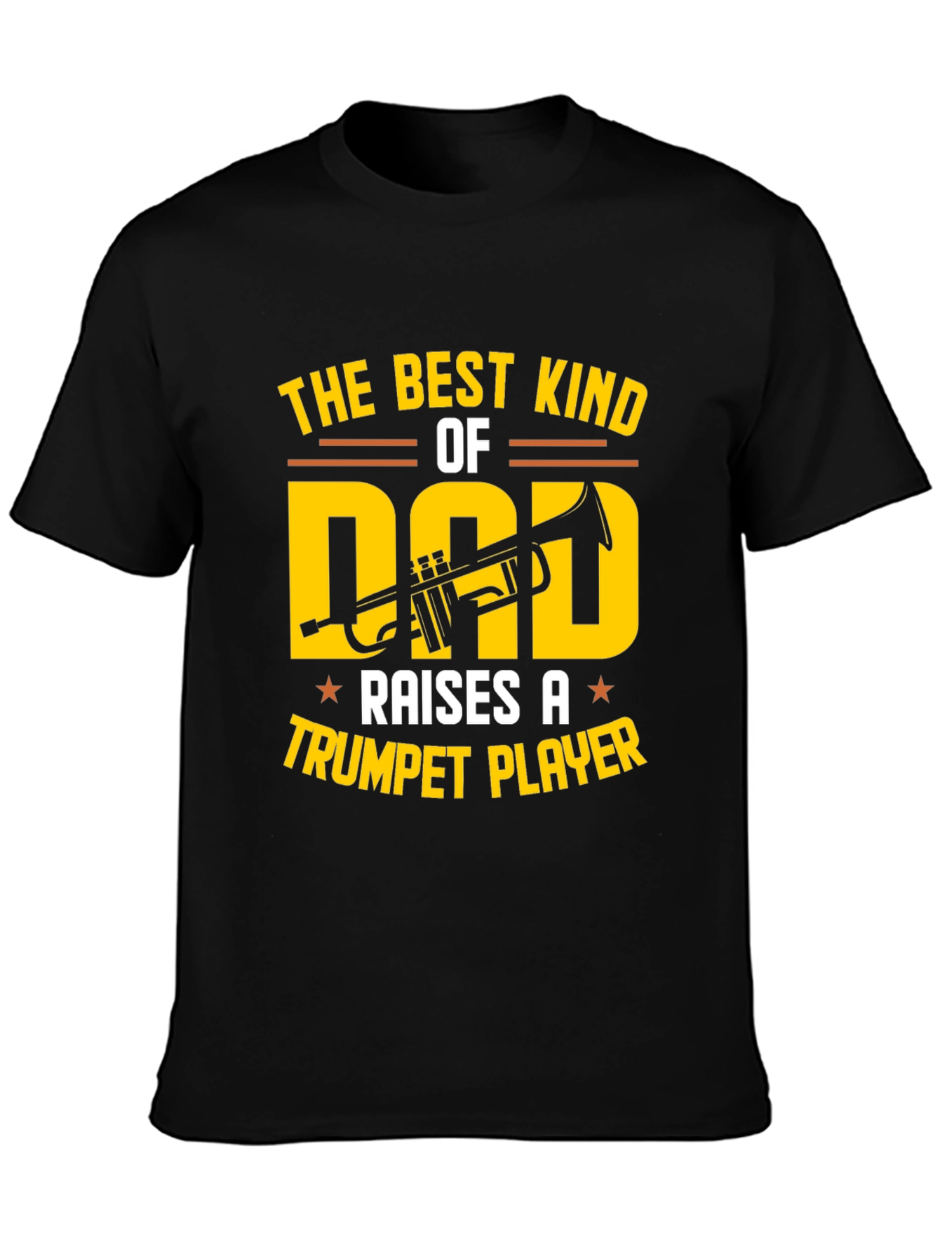 Black Best Kind of Dad Trumpet Player T-Shirt view 3