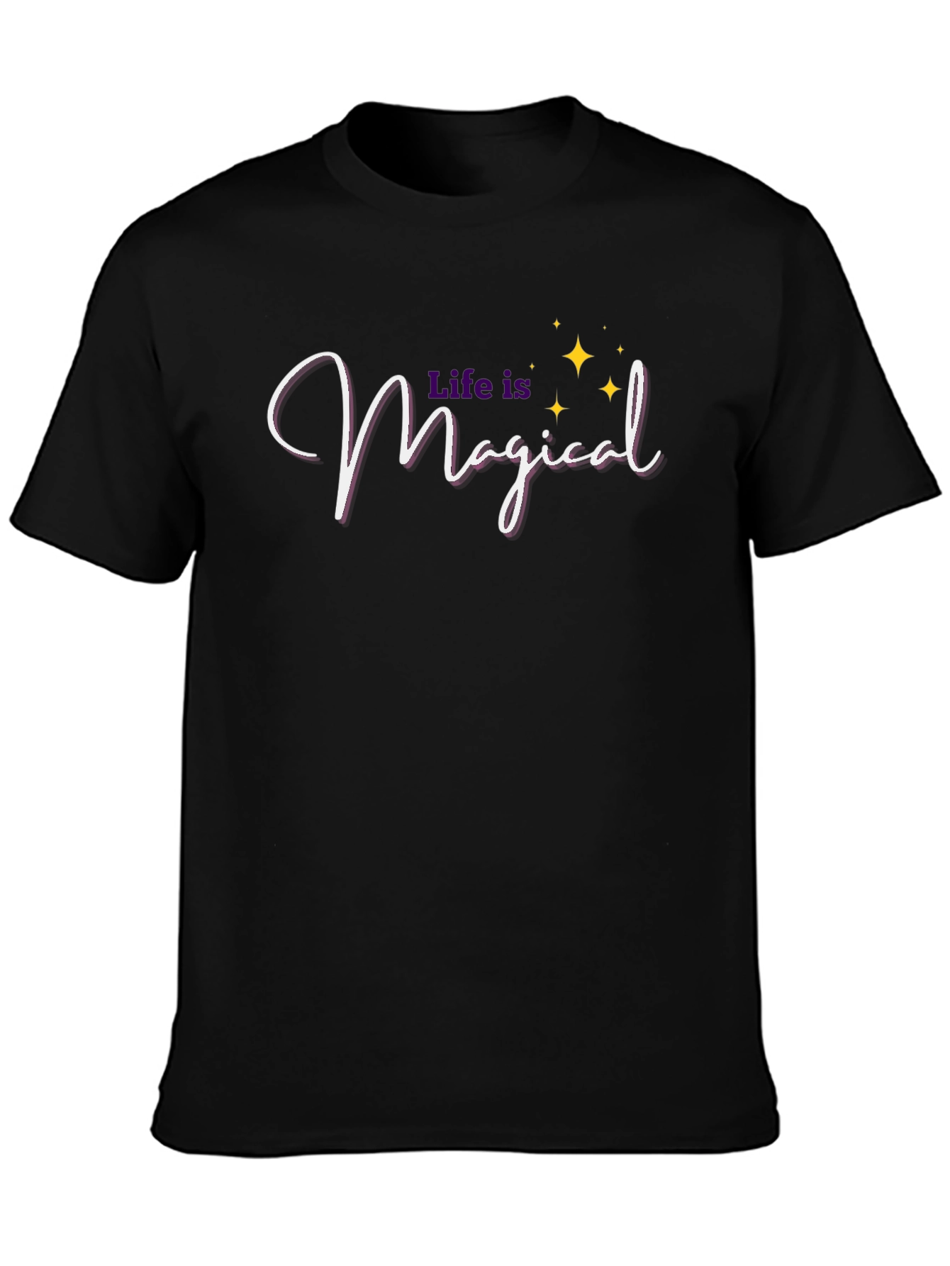 Black Life is Magical T-Shirt - Trendy Graphic Tee view 3
