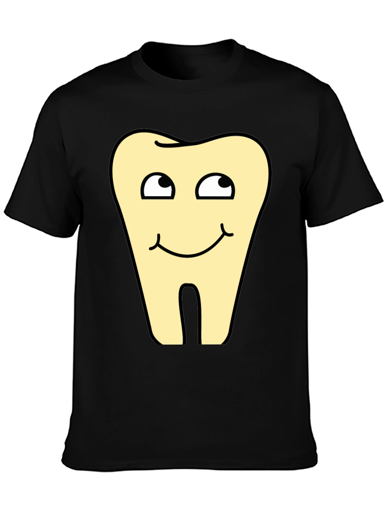 Black Funny Tooth Graphic Tee - Dentist Humor Shirt view 3