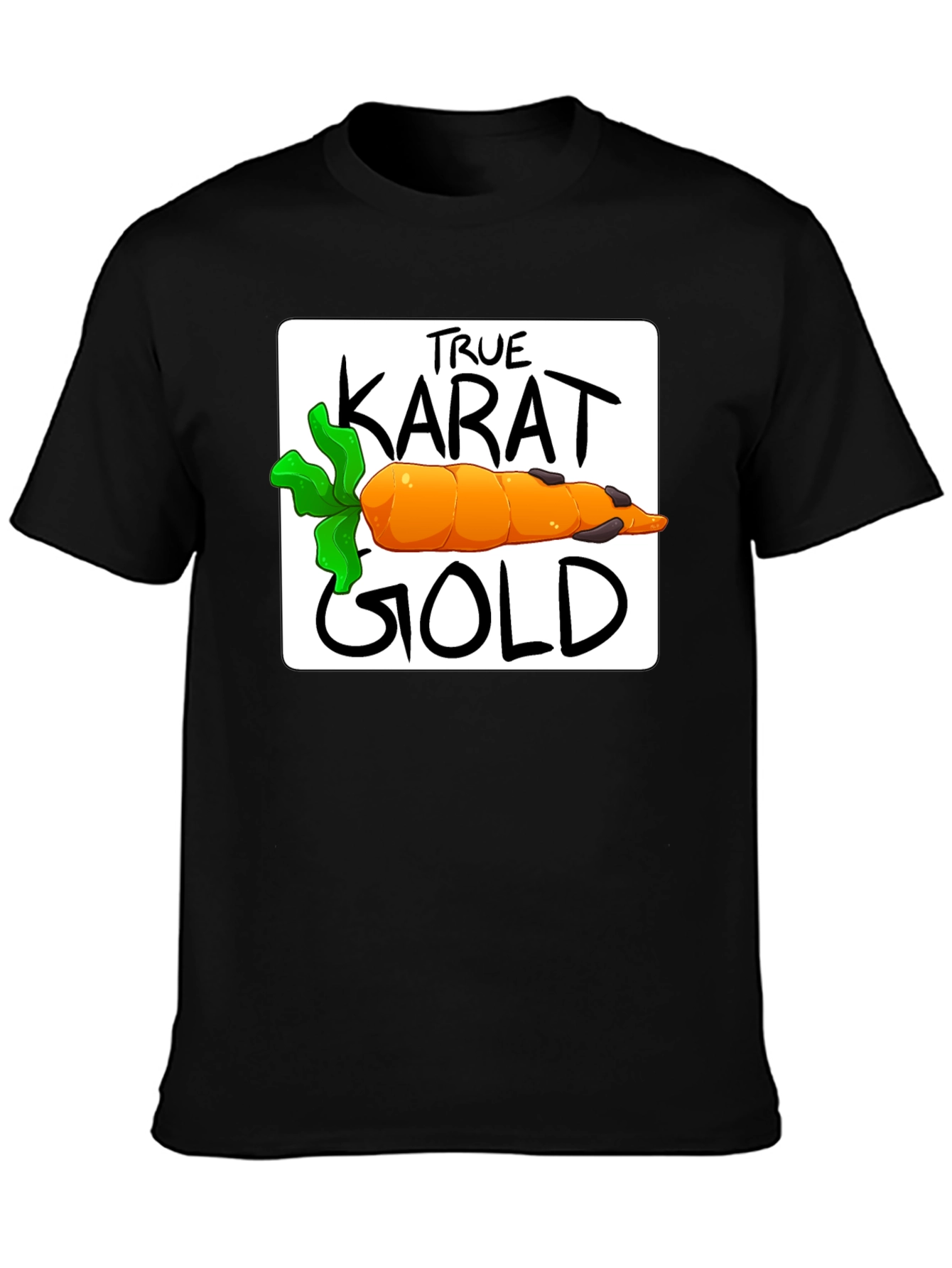 Black True Karat Gold Carrot Graphic Tee view 3