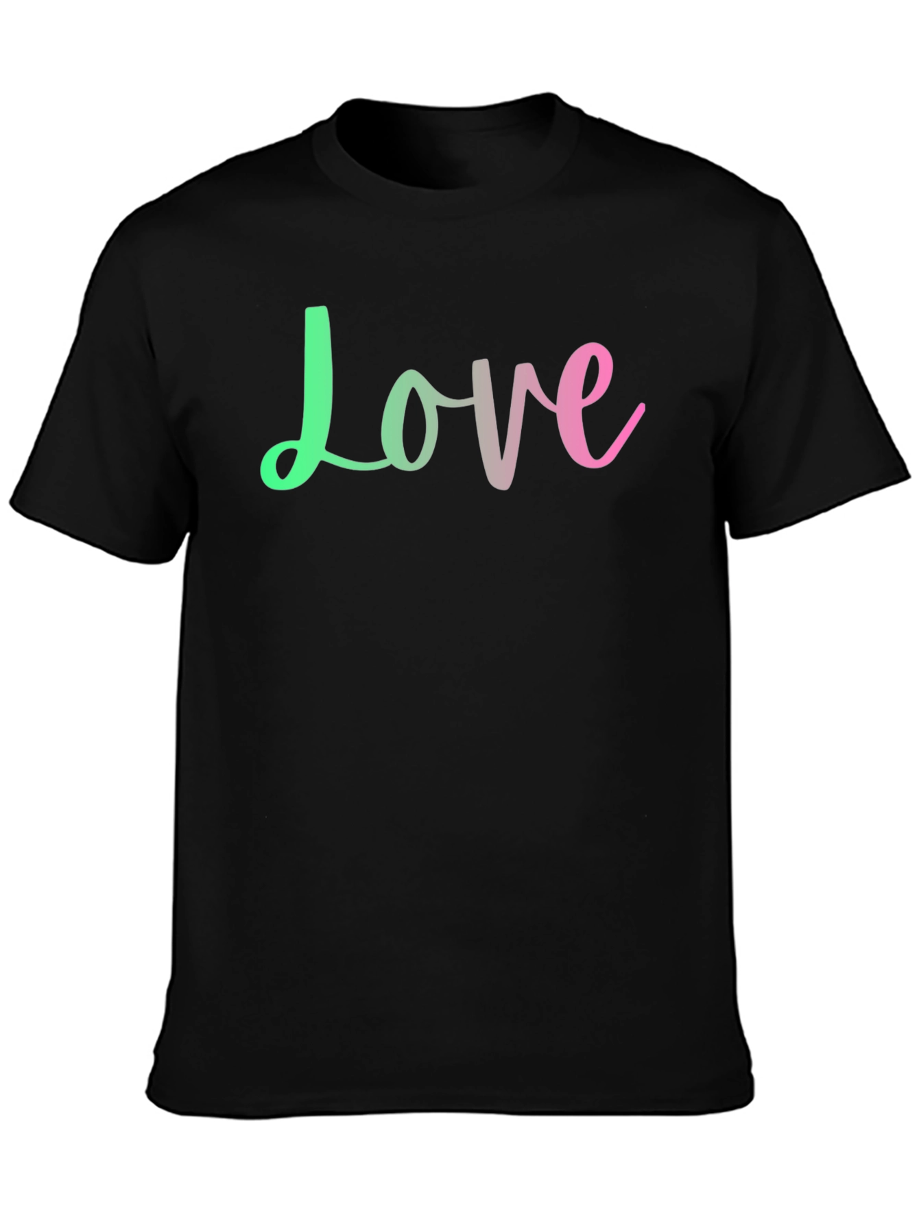 Black Love Graphic Black T-Shirt view 3