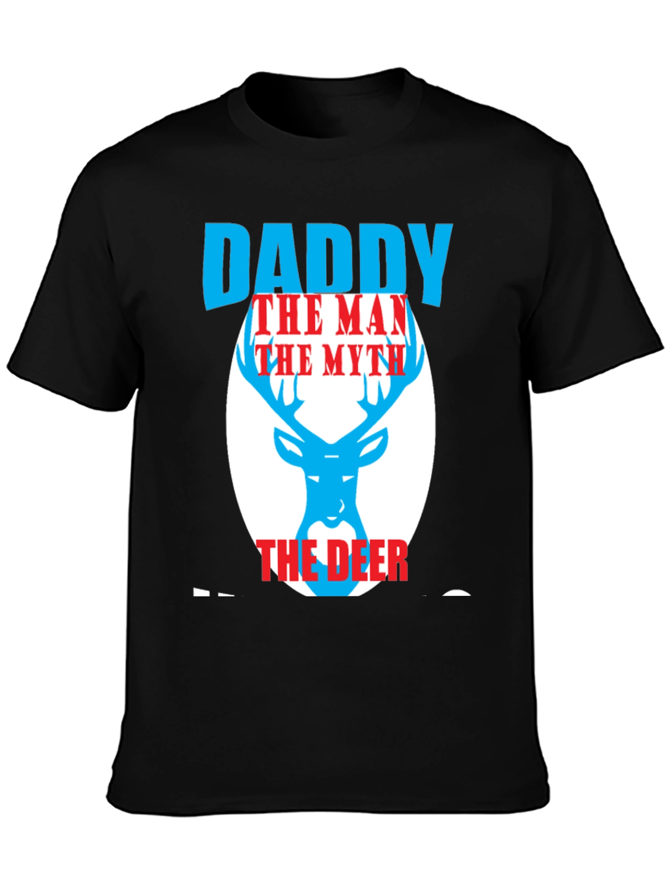 Black Daddy the Man the Myth the Deer Graphic Tee view 3
