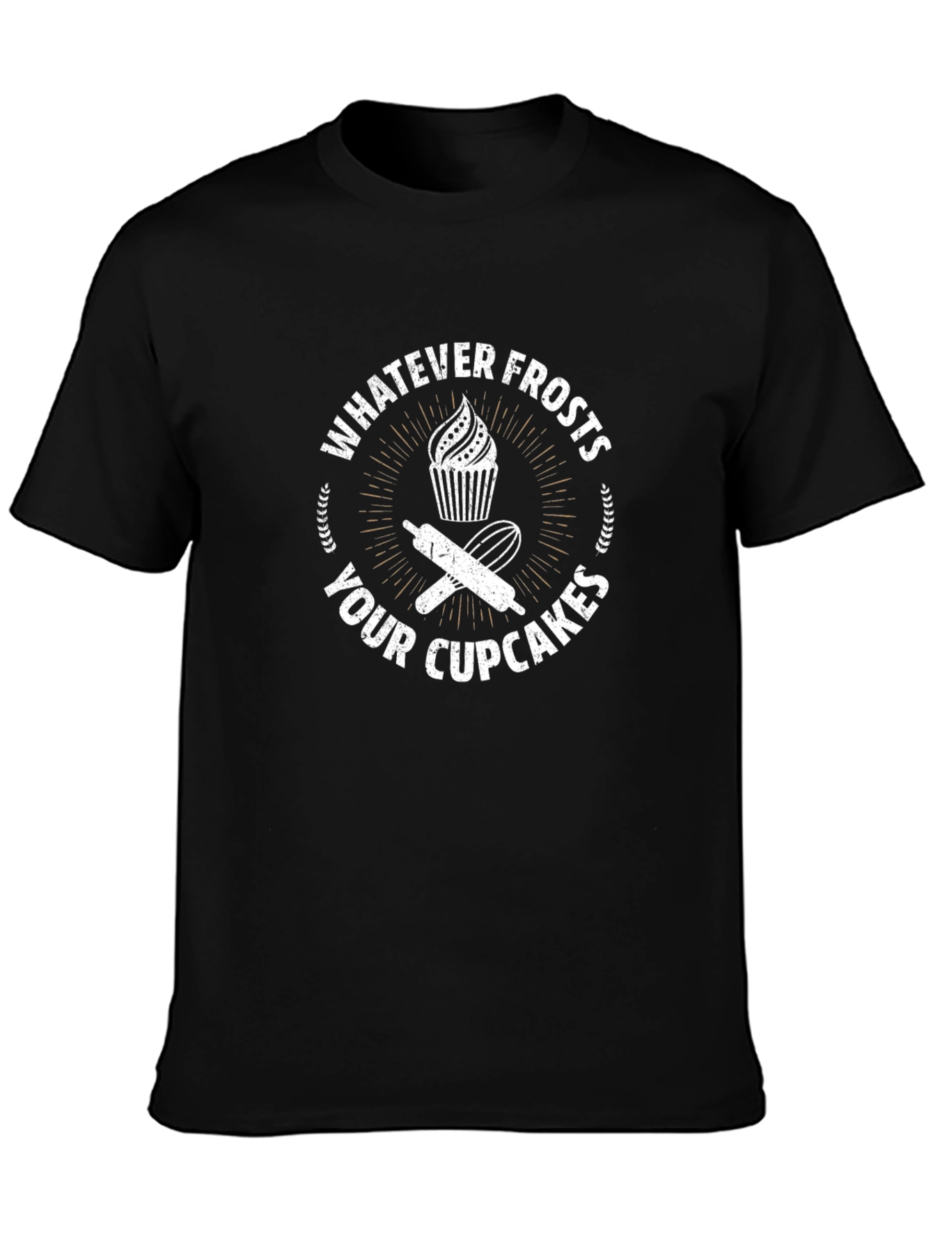 Black Whatever Frosts Your Cupcakes Graphic Tee view 3