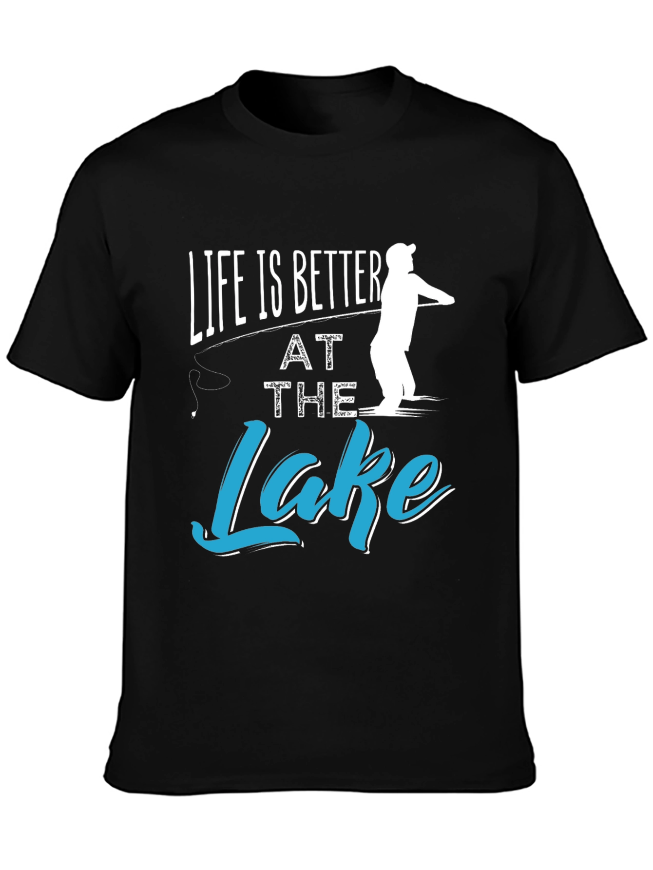 Black Life is Better at the Lake Fishing T-Shirt view 3