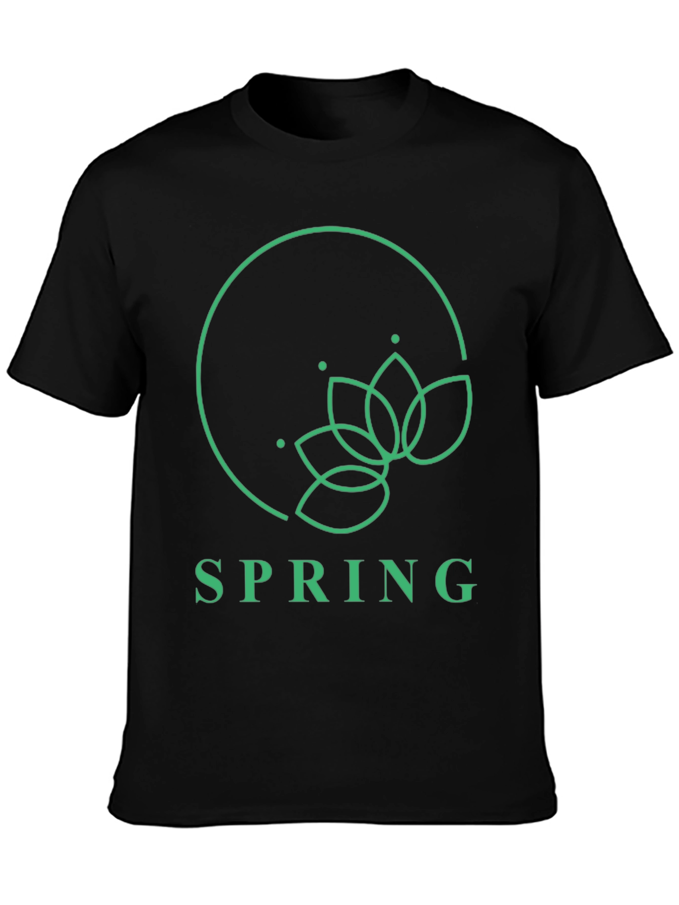 Black Spring Bloom T-Shirt - Floral Design, Soft Cotton view 3