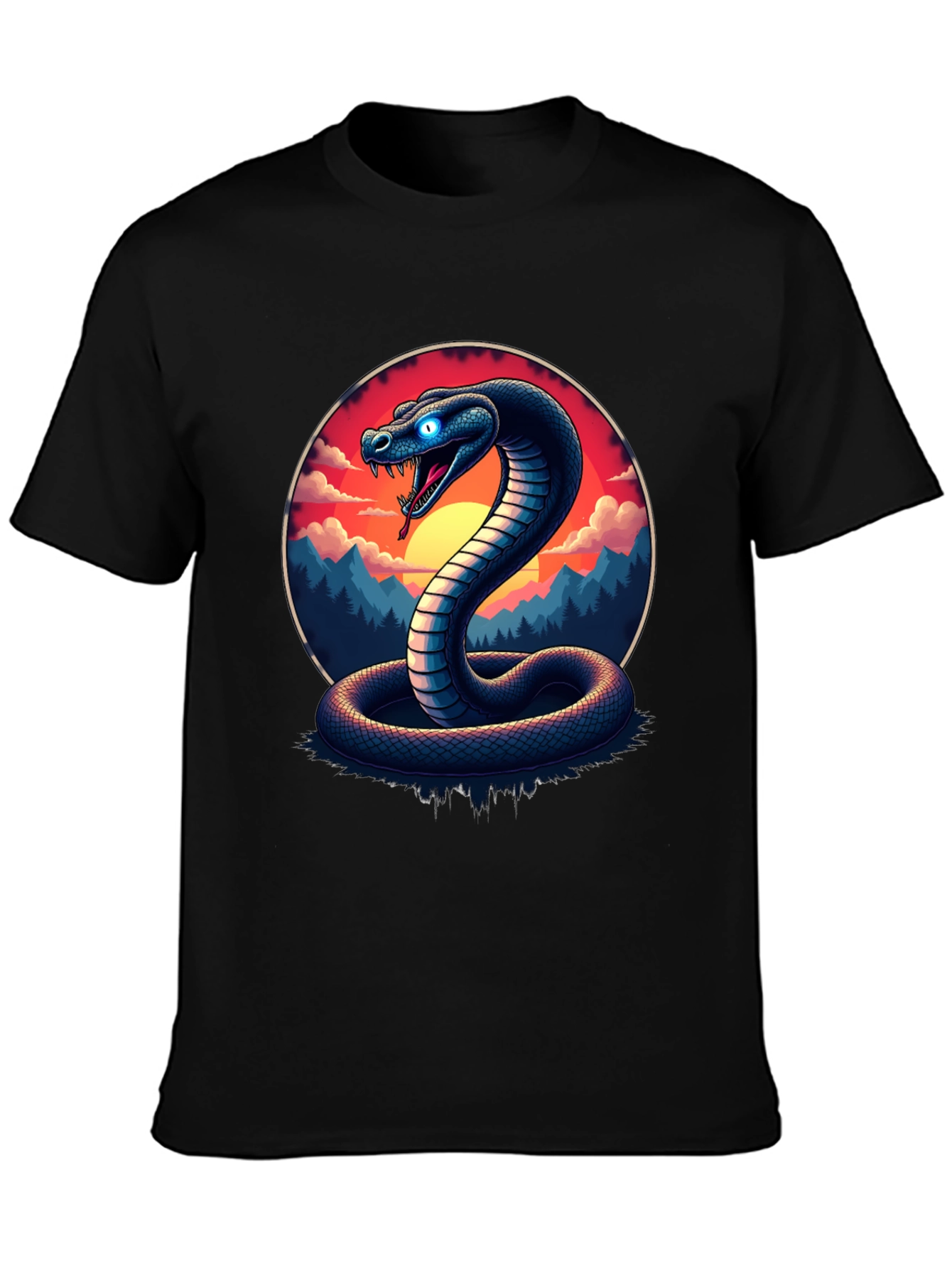 Black Cobra T-Shirt - Snake Graphic Tee view 3