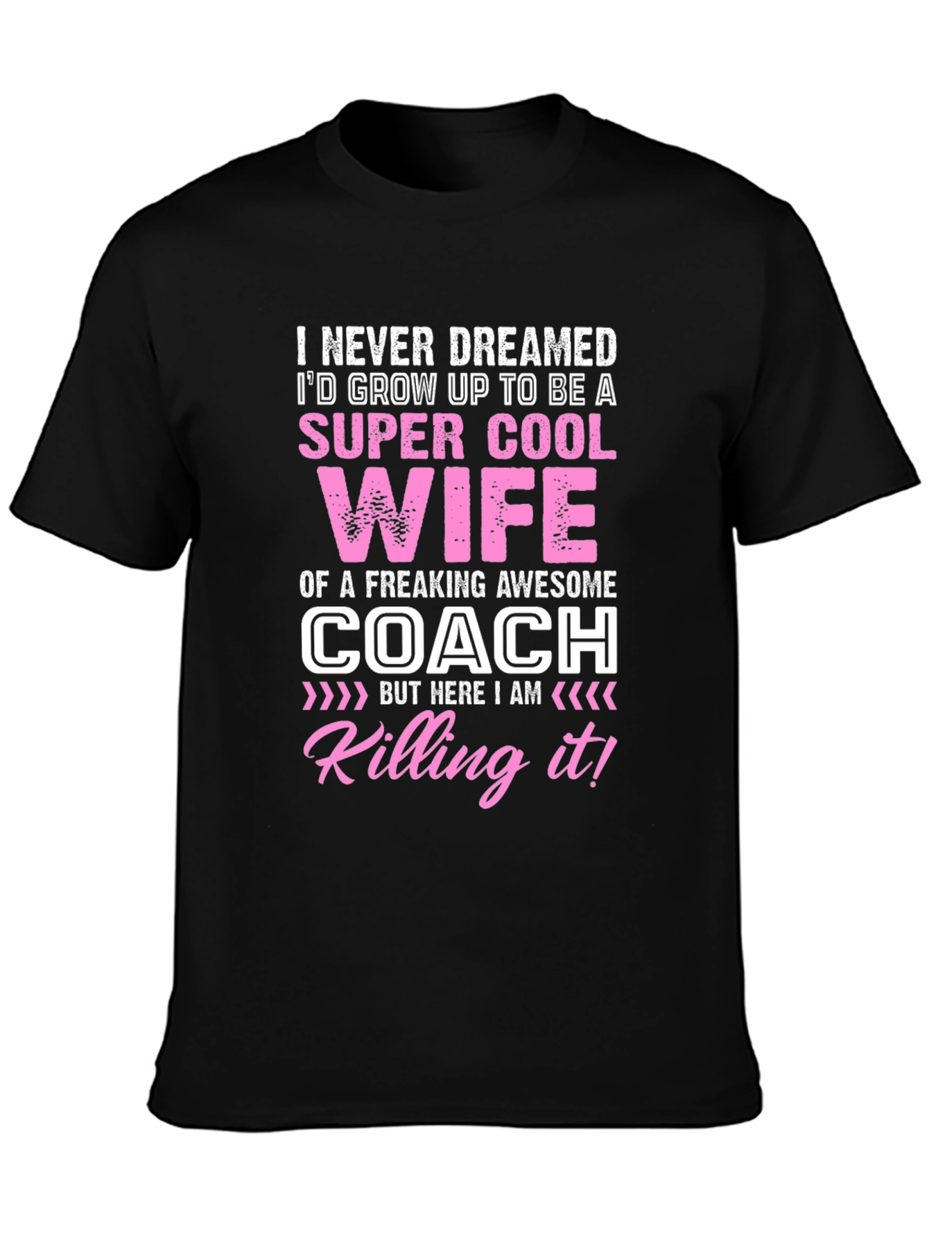 Black Super Cool Coach Wife Graphic T-Shirt view 3
