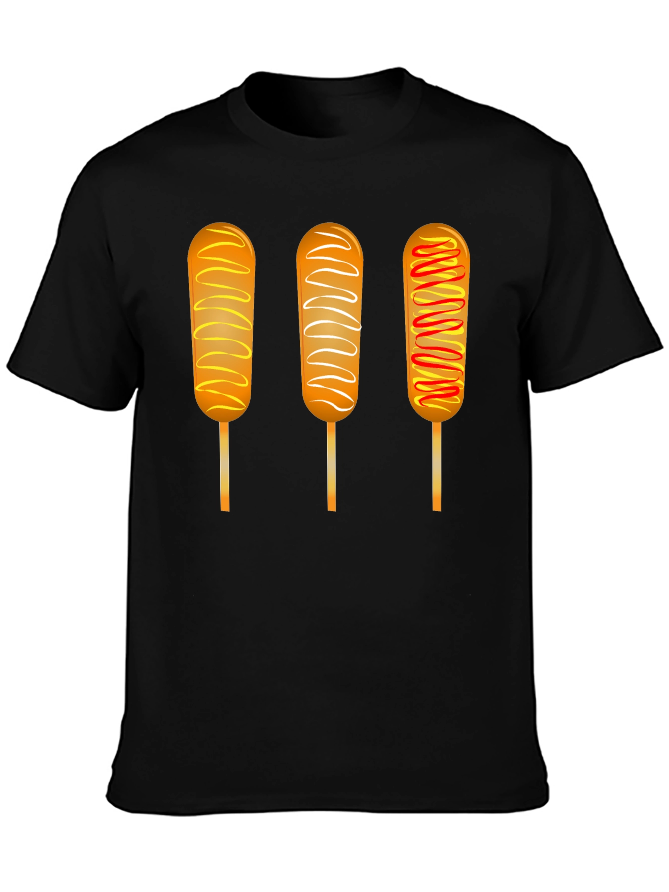 Black Corn Dog T-Shirt: Unique Foodie Graphic Tee view 3