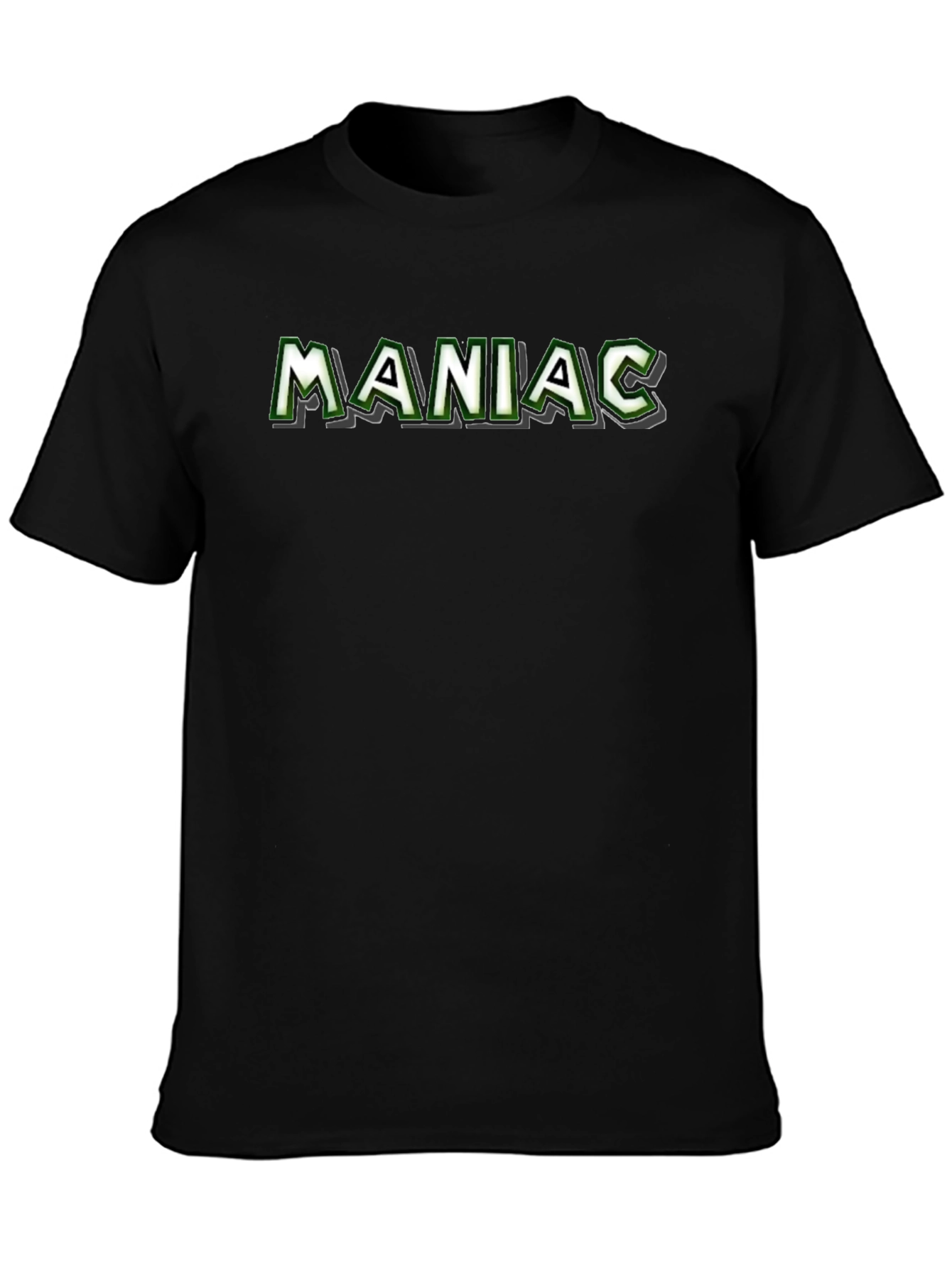 Maniac Graphic Tee - Black Cotton Blend T-Shirt - 3