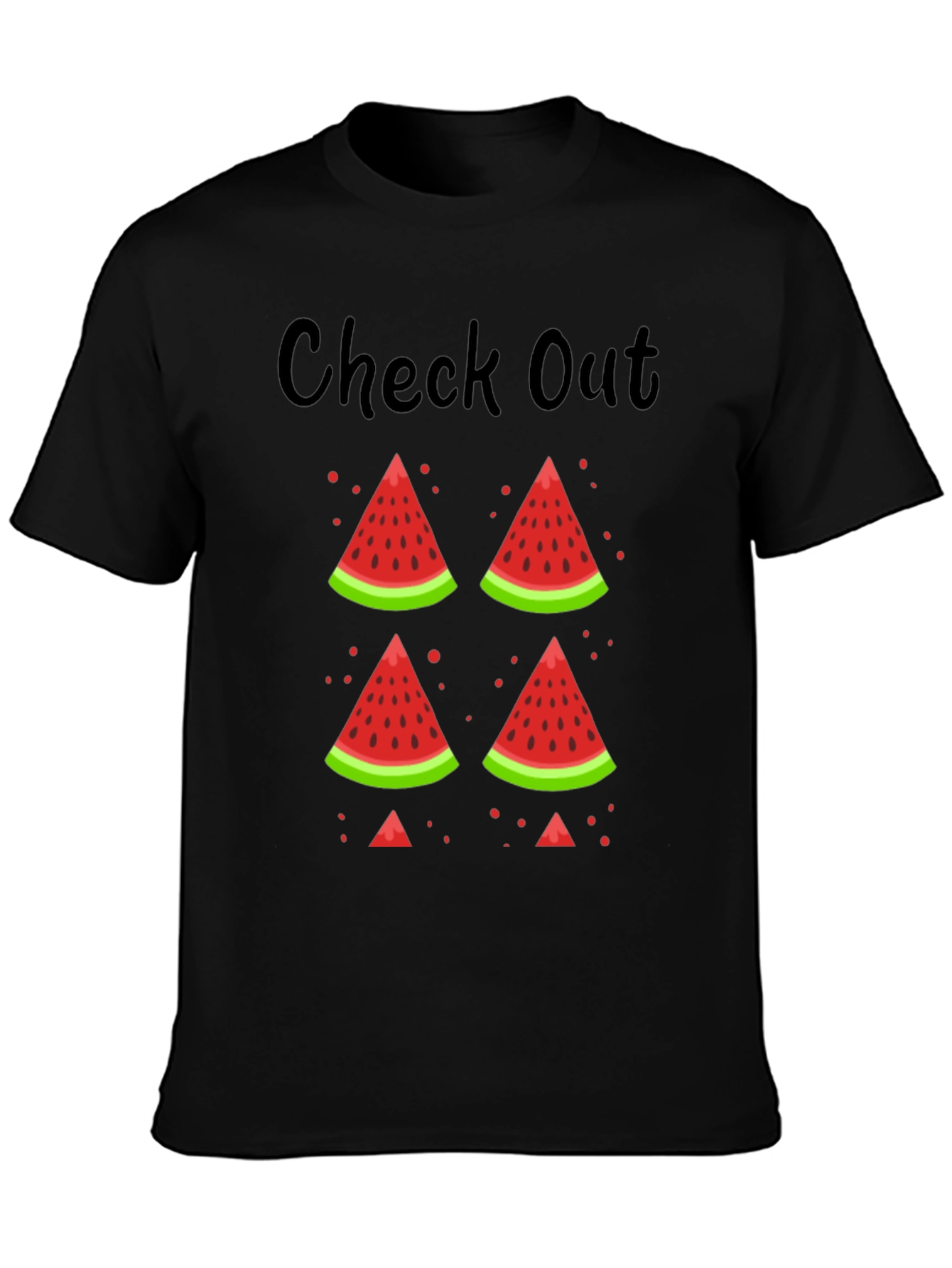 Black Watermelon Graphic Tee - Check Out This Summer Shirt view 3