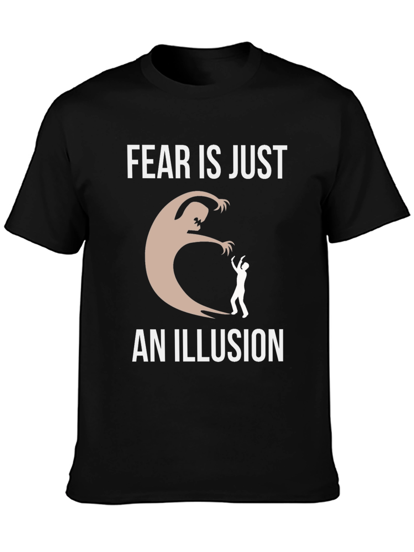 Black Fear Is Just An Illusion Graphic T-Shirt view 3