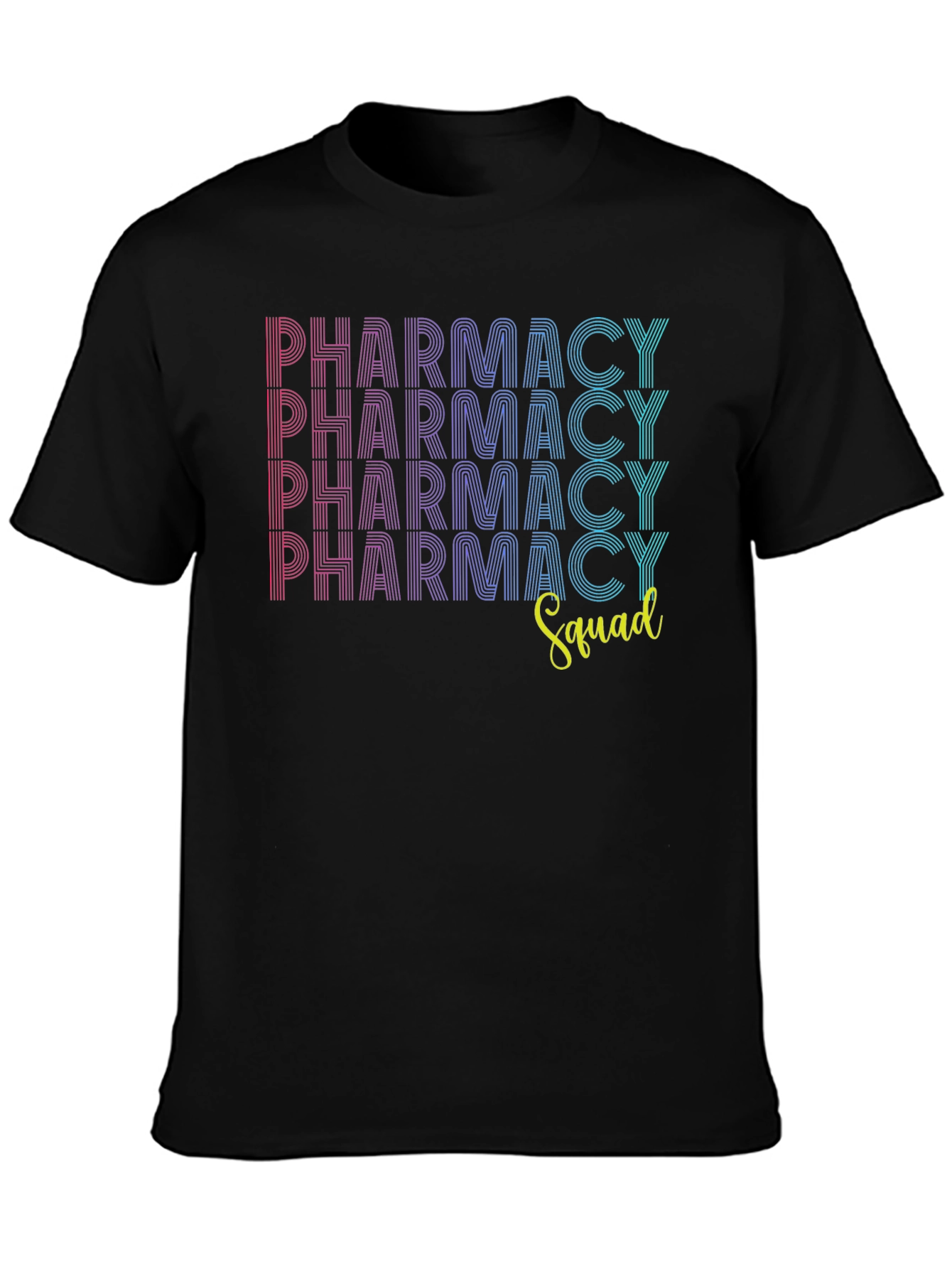 Black Pharmacy Squad Graphic Tee - Trendy & Comfortable view 3