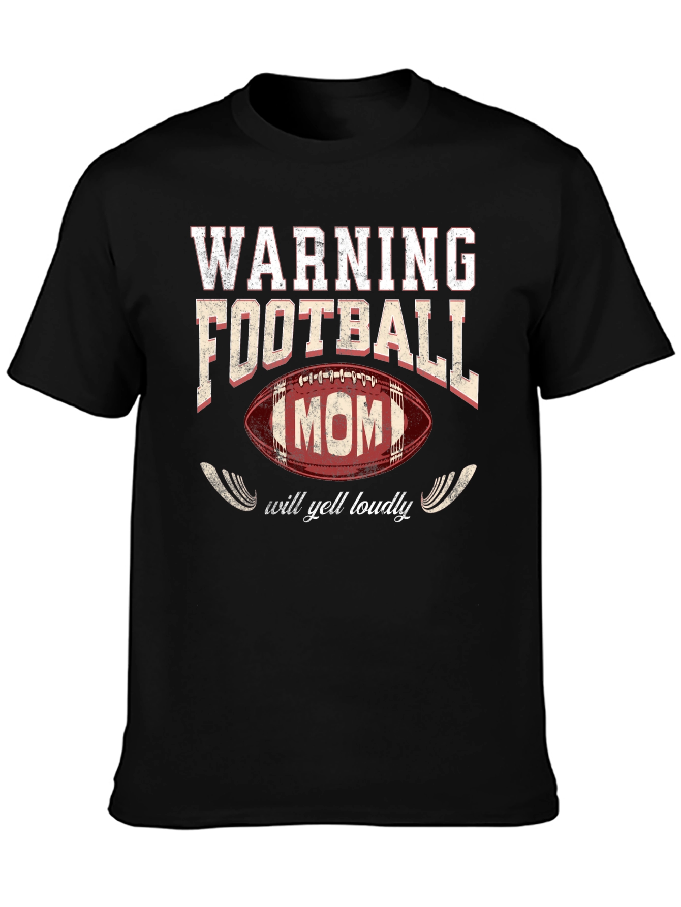 Warning Football Mom Graphic Tee - 3