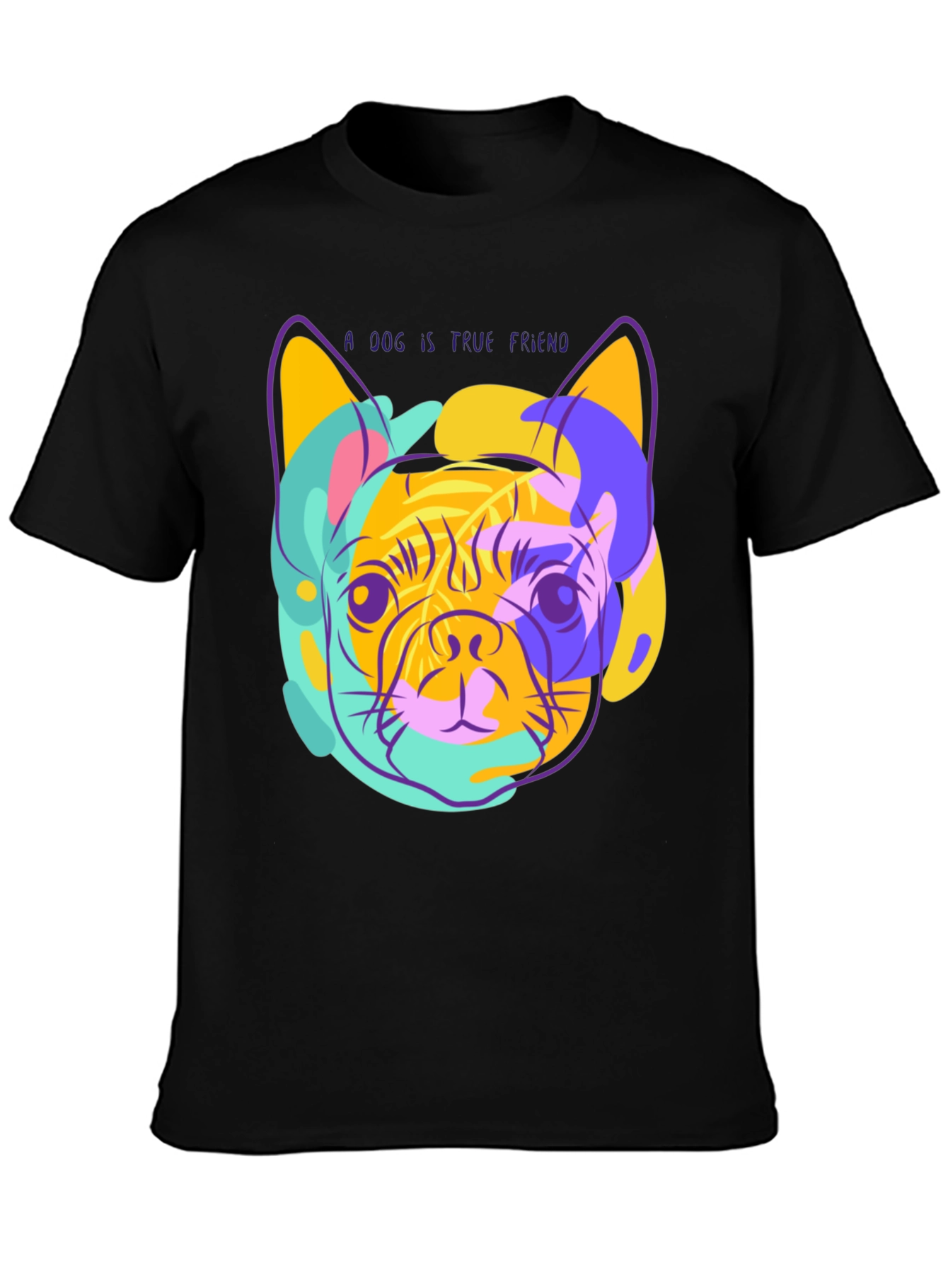 Black Dog is True Friend Graphic Tee view 3
