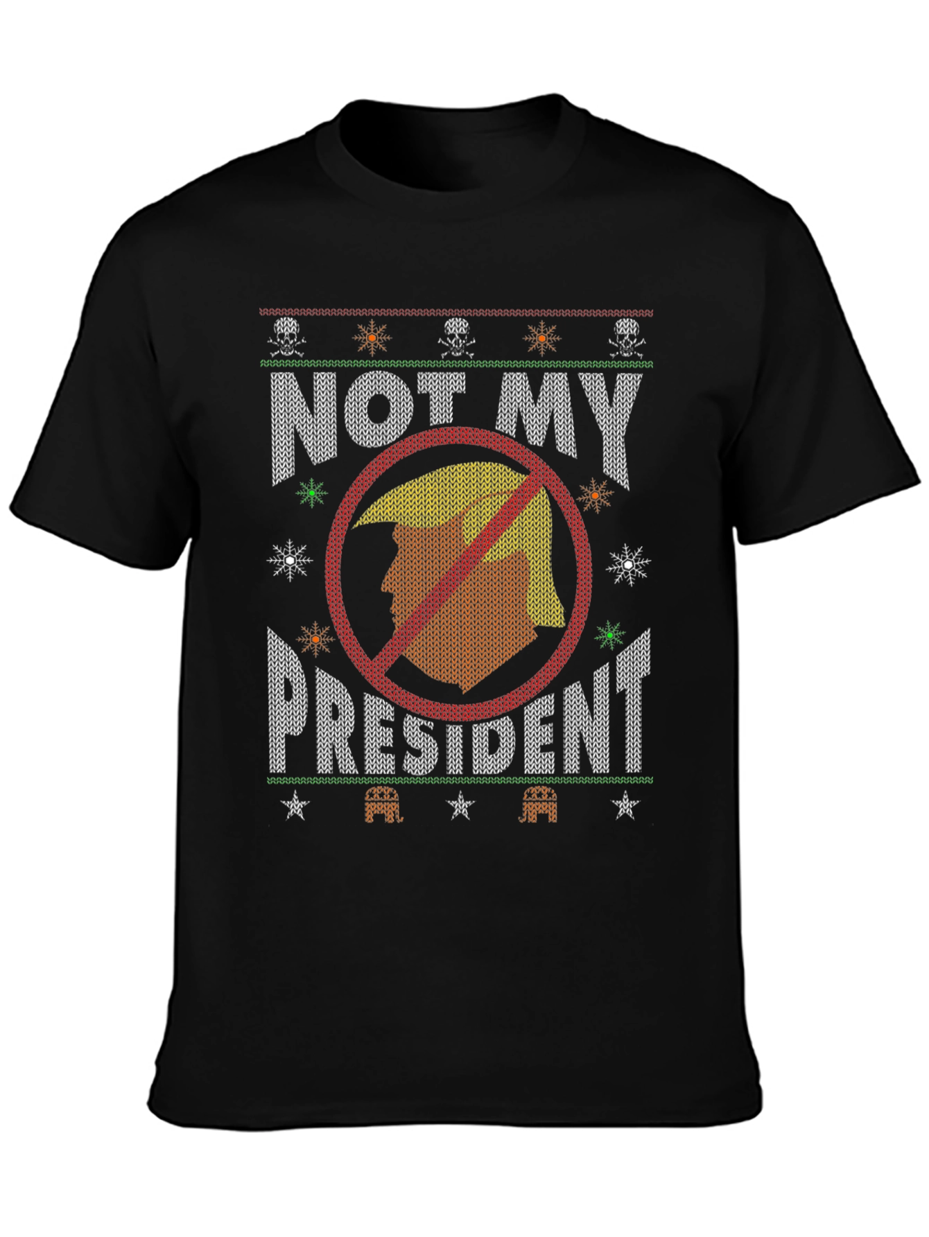 Black "Not My President" Graphic T-Shirt view 3