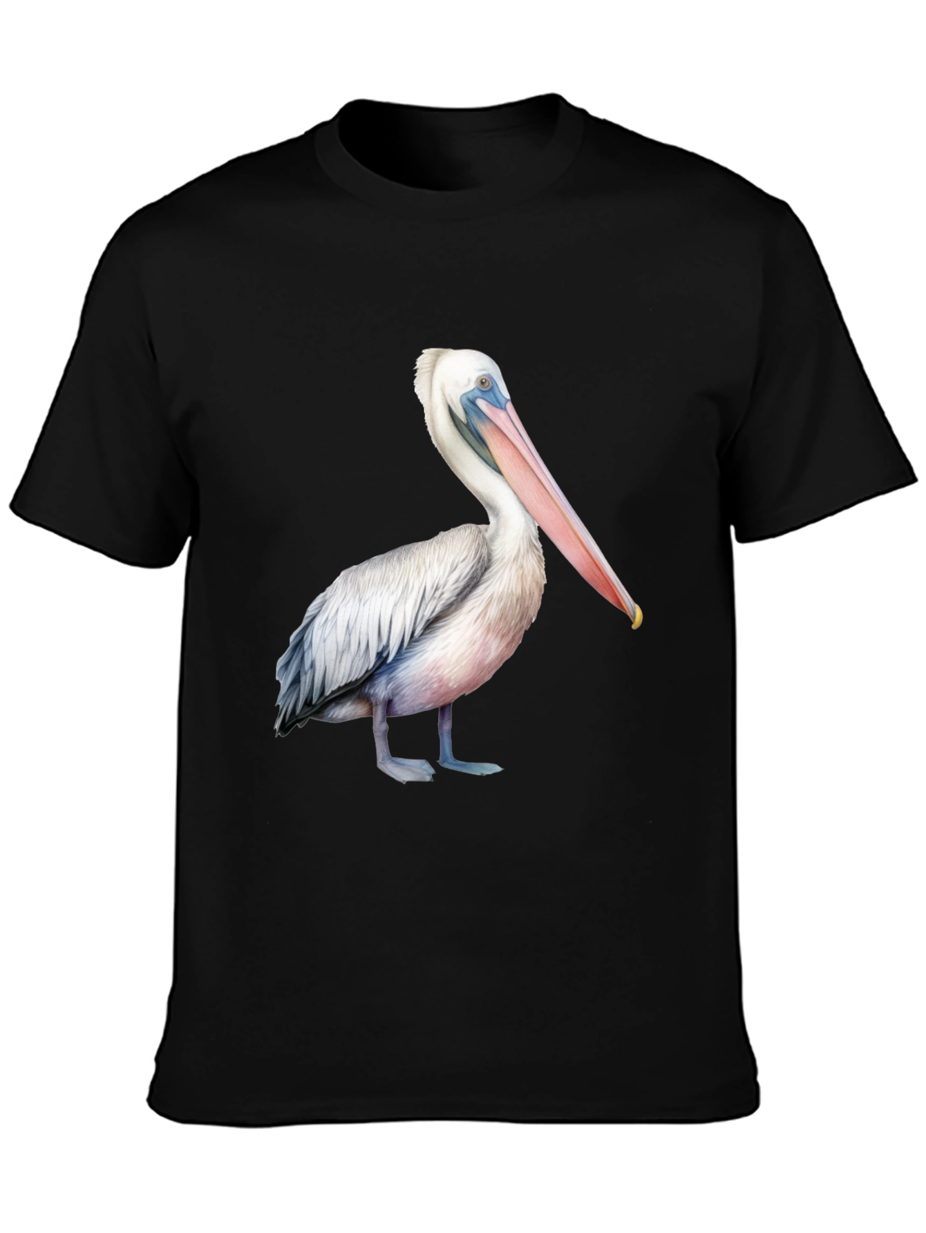 Black Pelican Graphic Print T-Shirt - Unisex Black Tee view 3
