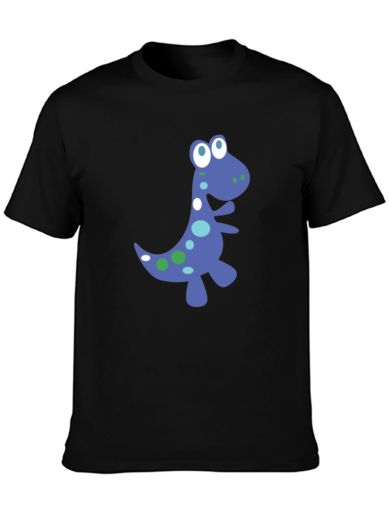 Black Dino Graphic Tee - Fun Black T-Shirt view 3