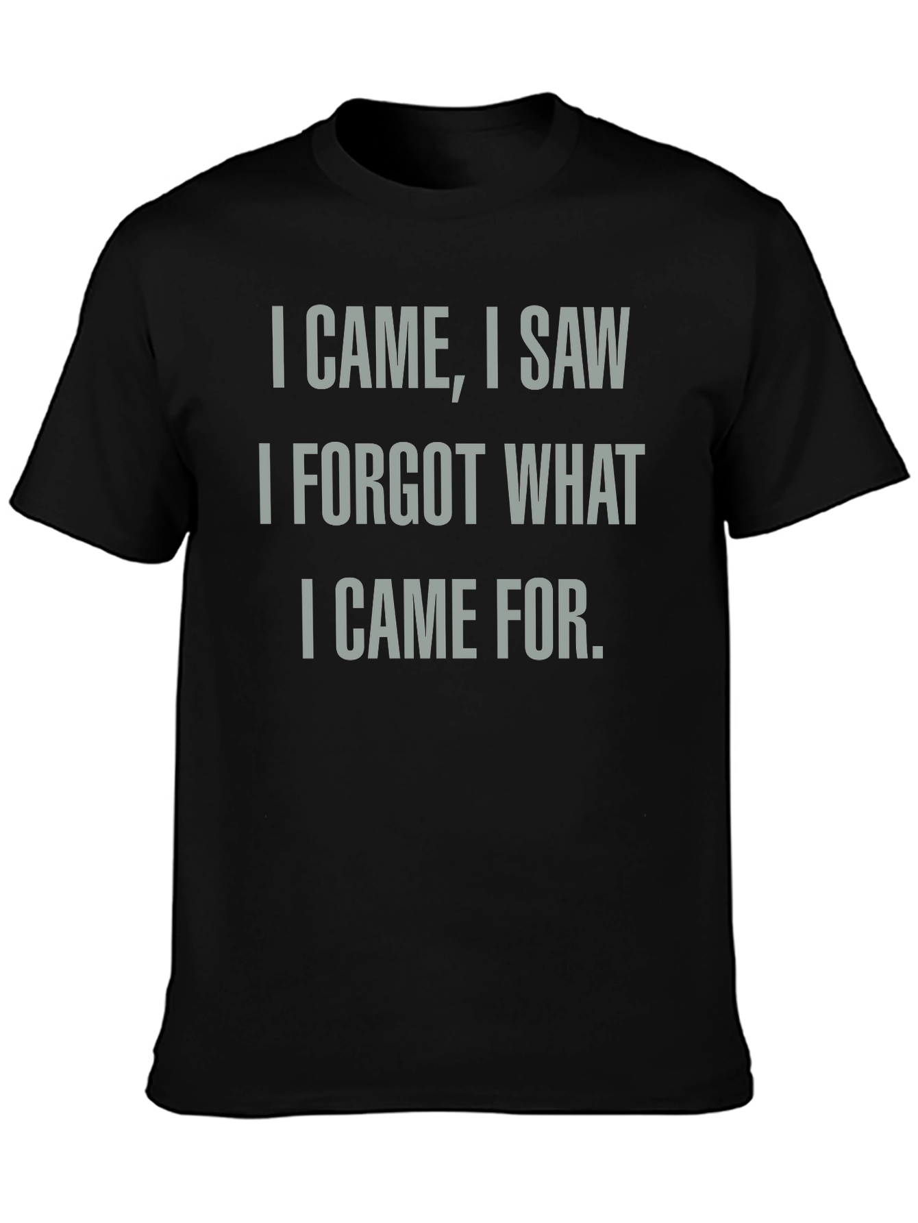 Black Funny I Came I Saw I Forgot T-Shirt view 3