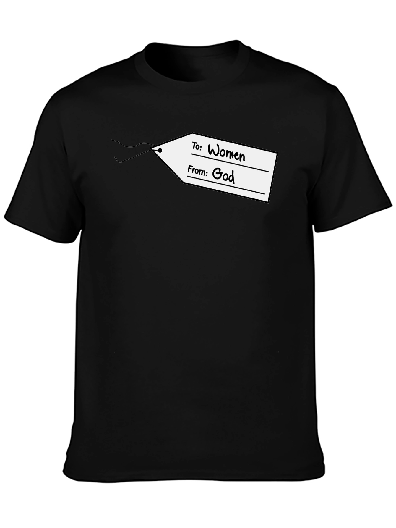 Black Women From God T-Shirt - Gift Tag Design view 3