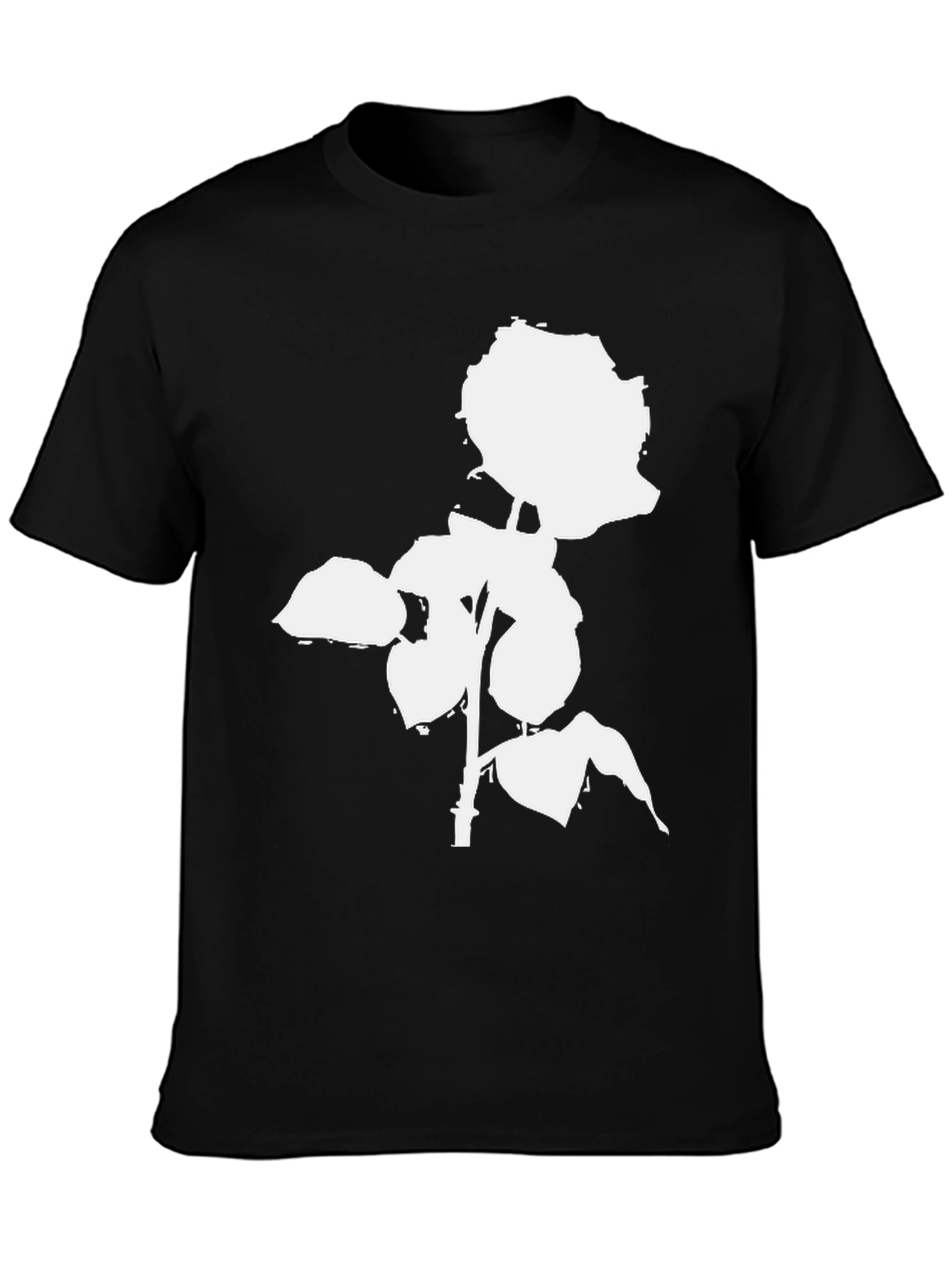 Black Rose Graphic T-Shirt - Bold Black Tee view 3