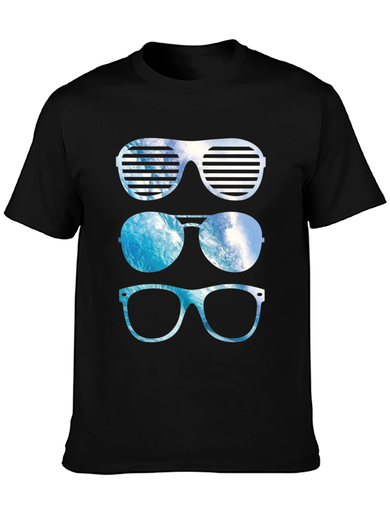 Black Cool Shades Graphic Tee view 3
