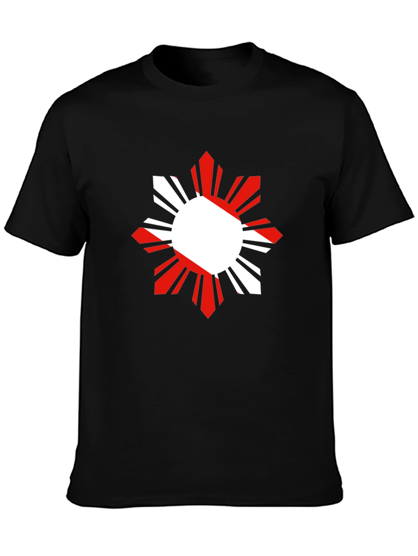 Black Filipino Sun Graphic Tee - Black view 3
