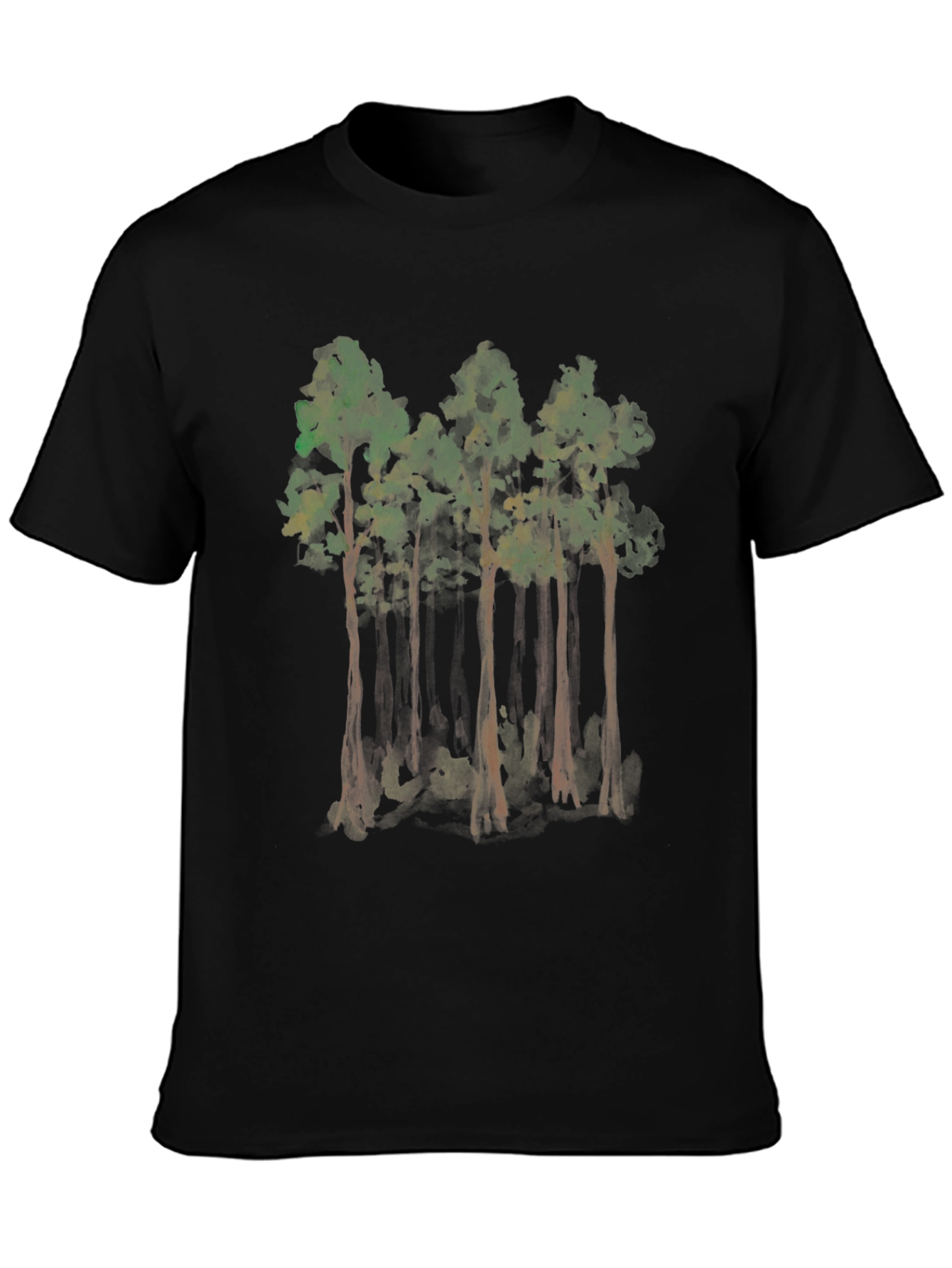 Black Forest Graphic Tee - Nature Inspired Print view 3