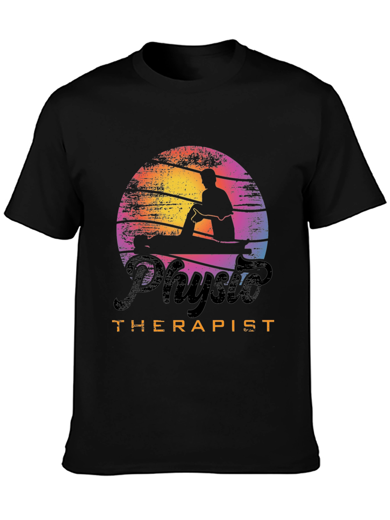 Black Physio Therapist Graphic T-Shirt - Stylish & Comfortable view 3