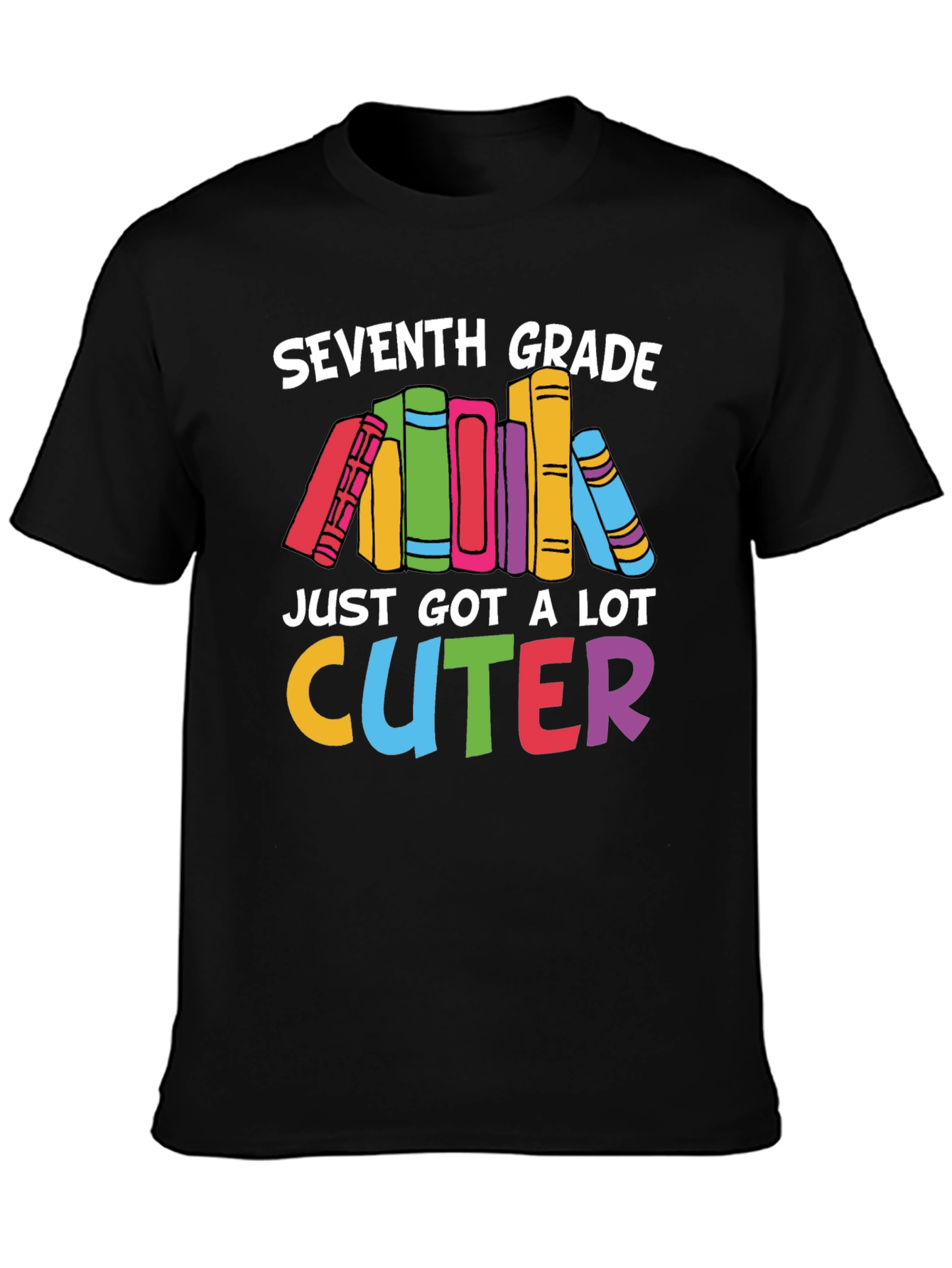 Black Seventh Grade Cuter T-Shirt - Back to School view 3