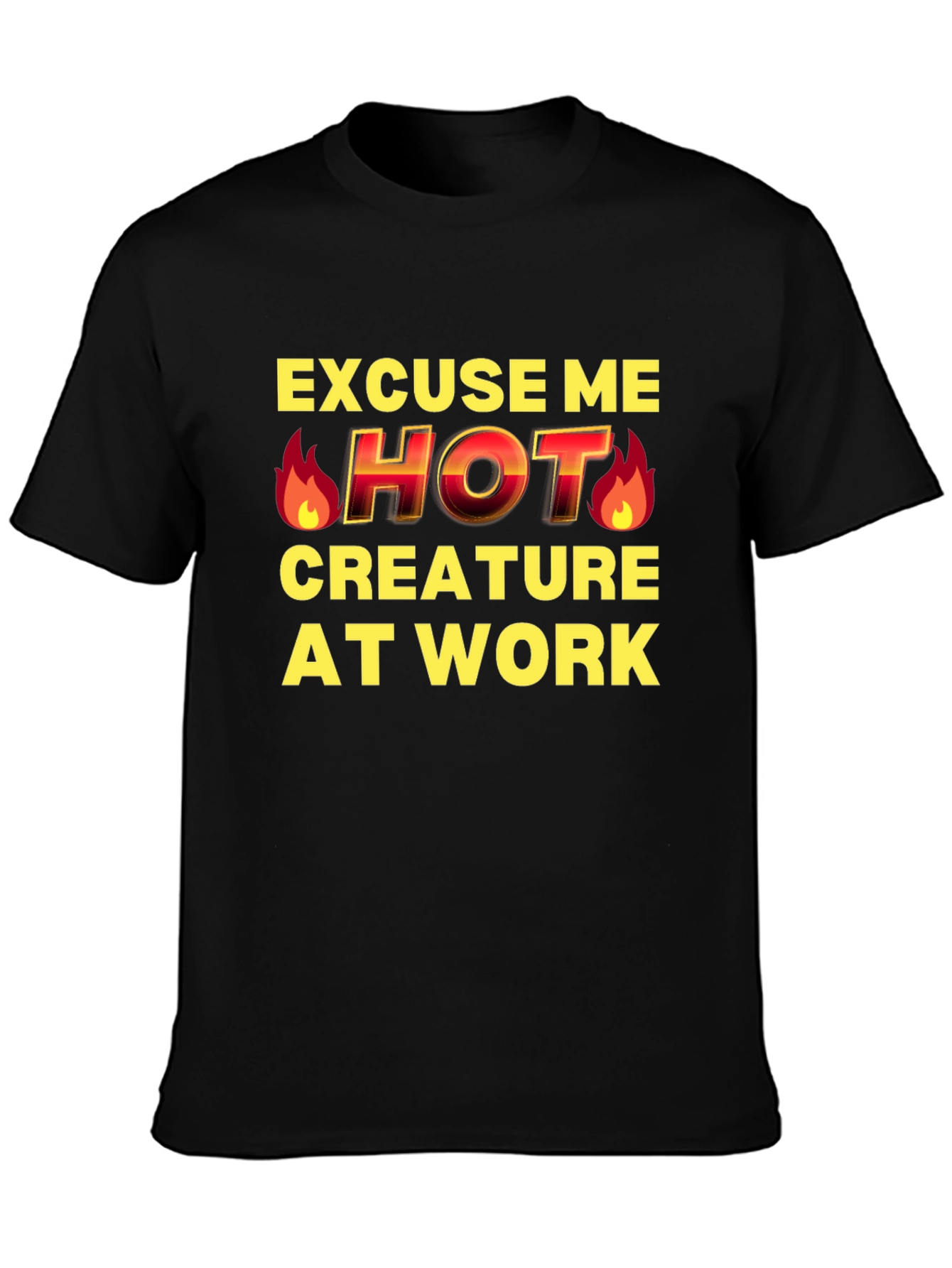 Black Hot Creature at Work Graphic Tee view 3