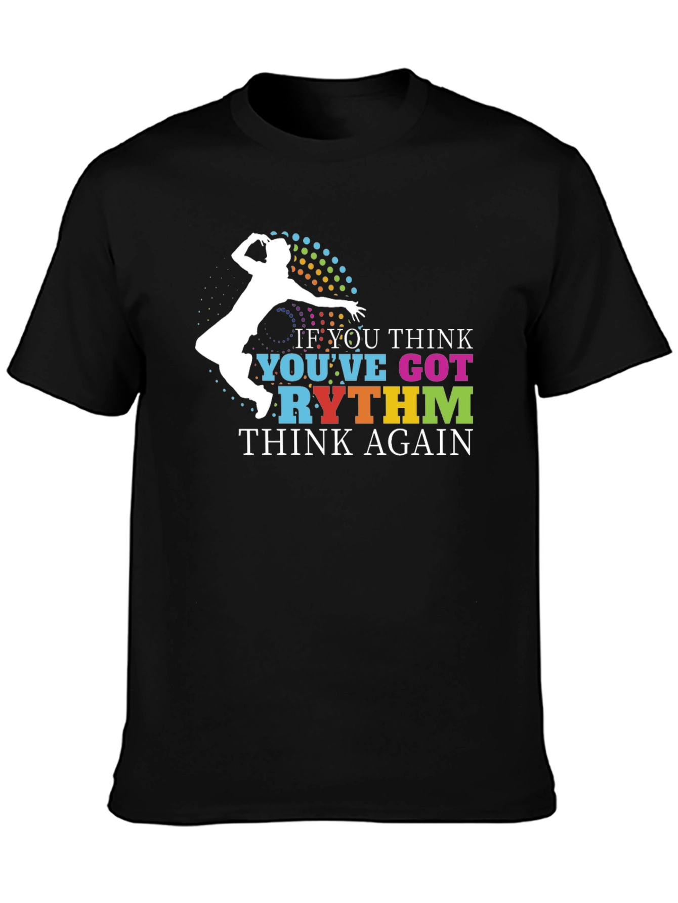 Black Rhythm Graphic Tee - Funny Dance T-Shirt view 3