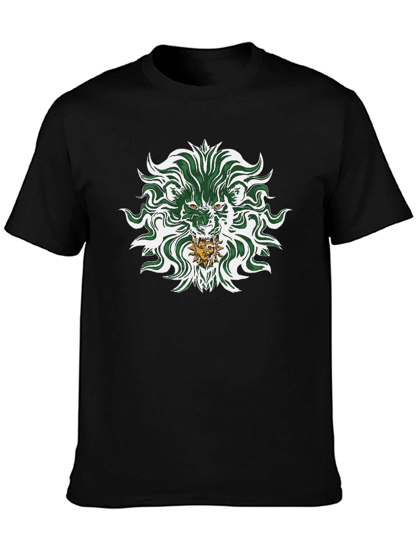Black Lion Graphic Print T-Shirt - Stylish Men's Tee view 3