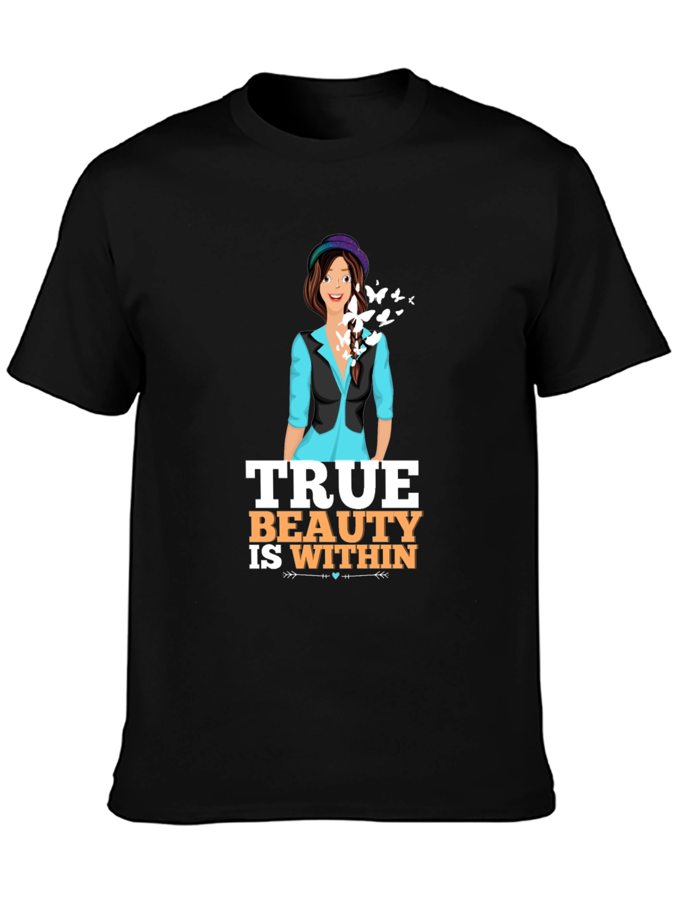 Black True Beauty Within Graphic T-Shirt view 3