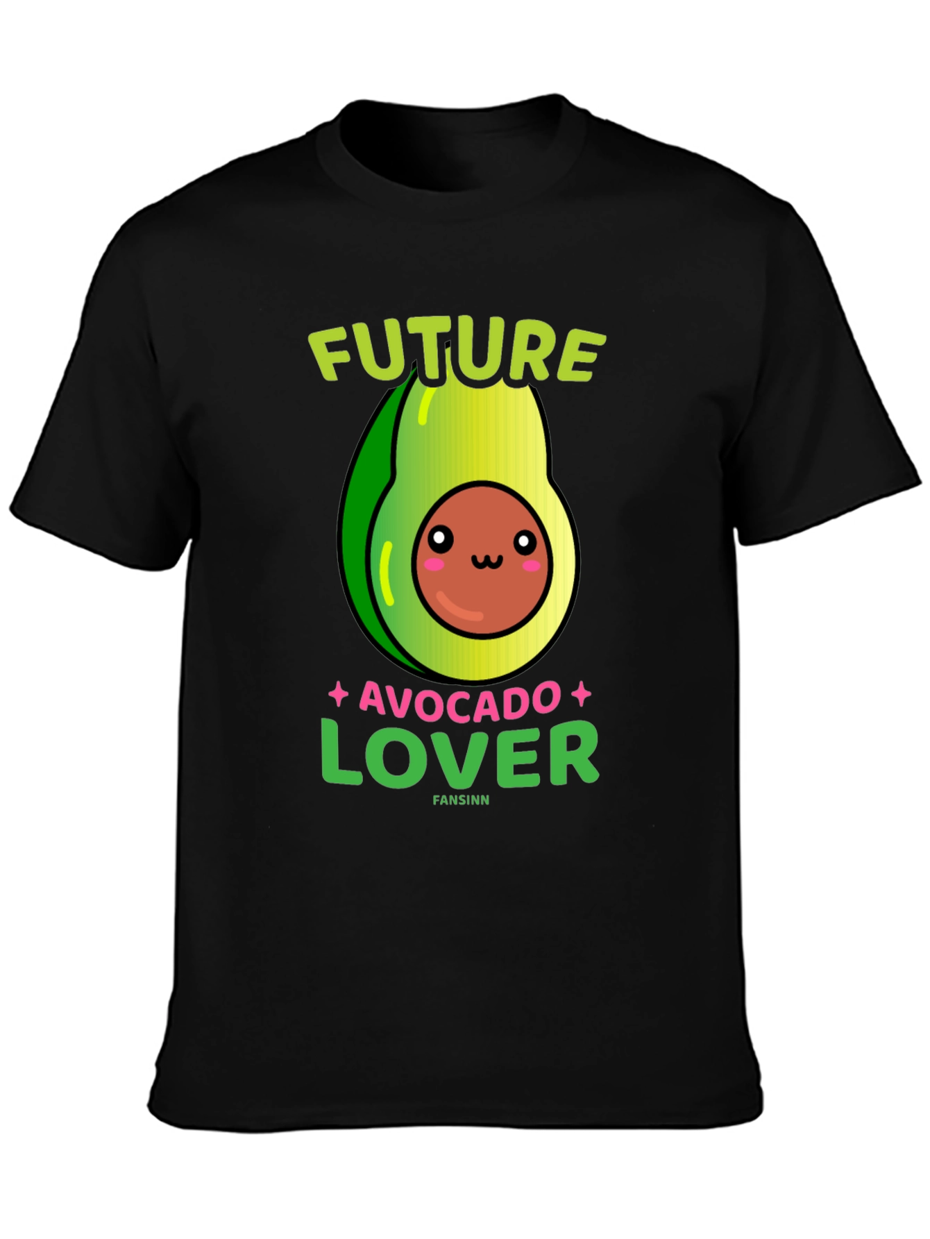 Black Future Avocado Lover T-Shirt view 3