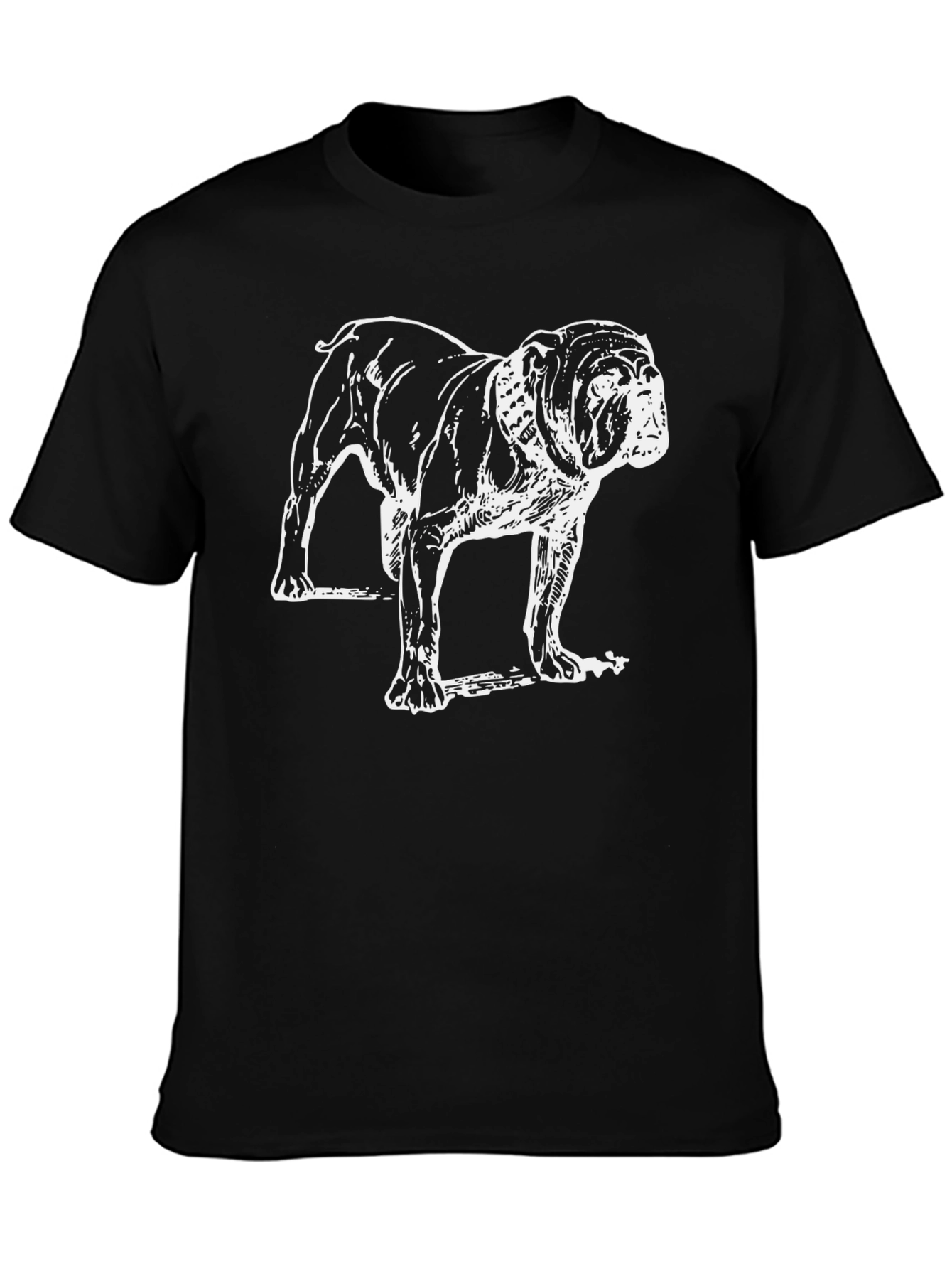 Black Bulldog Graphic Tee - Men's Black T-Shirt view 3